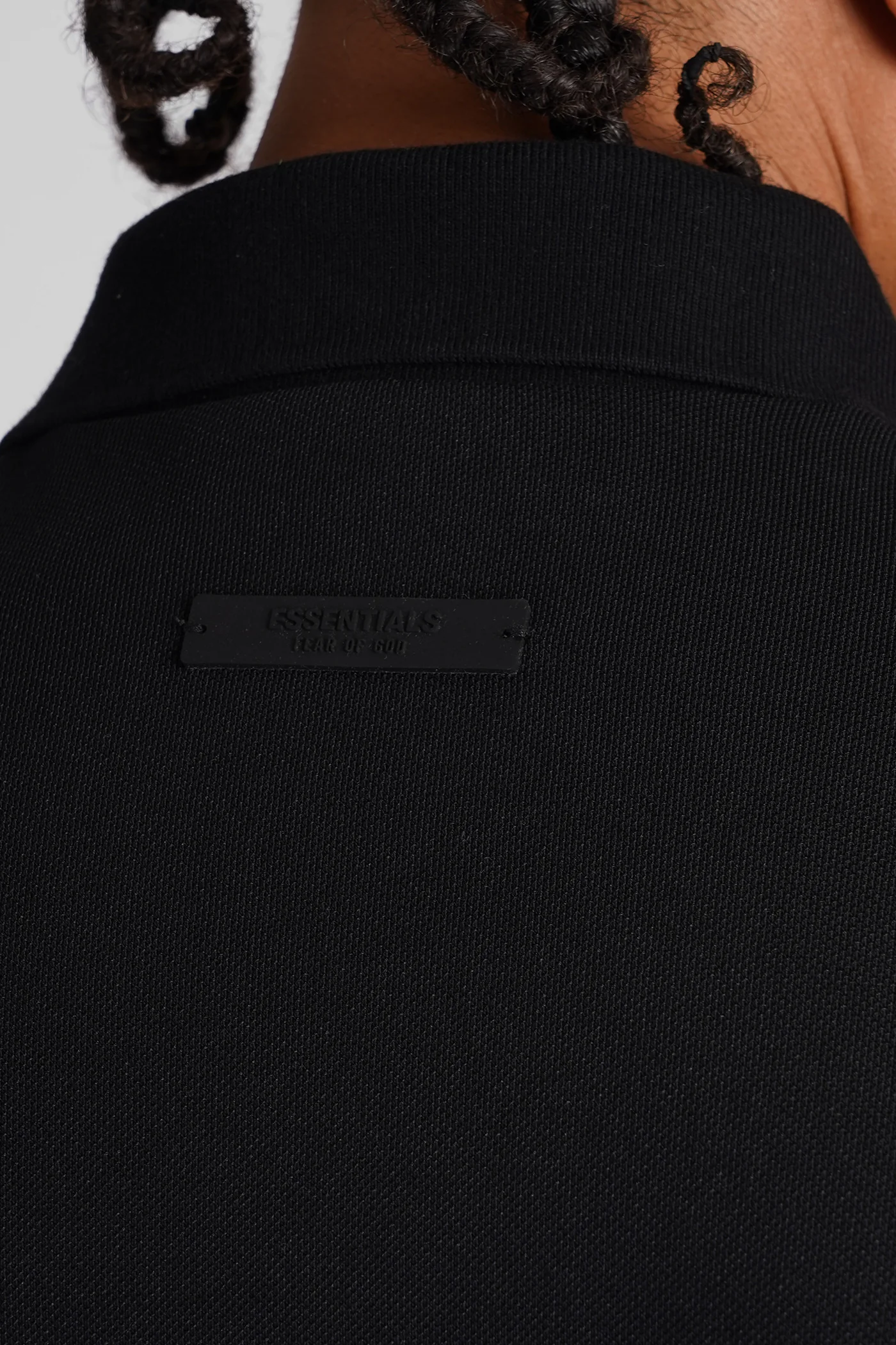 Polo in black cotton - Image 5