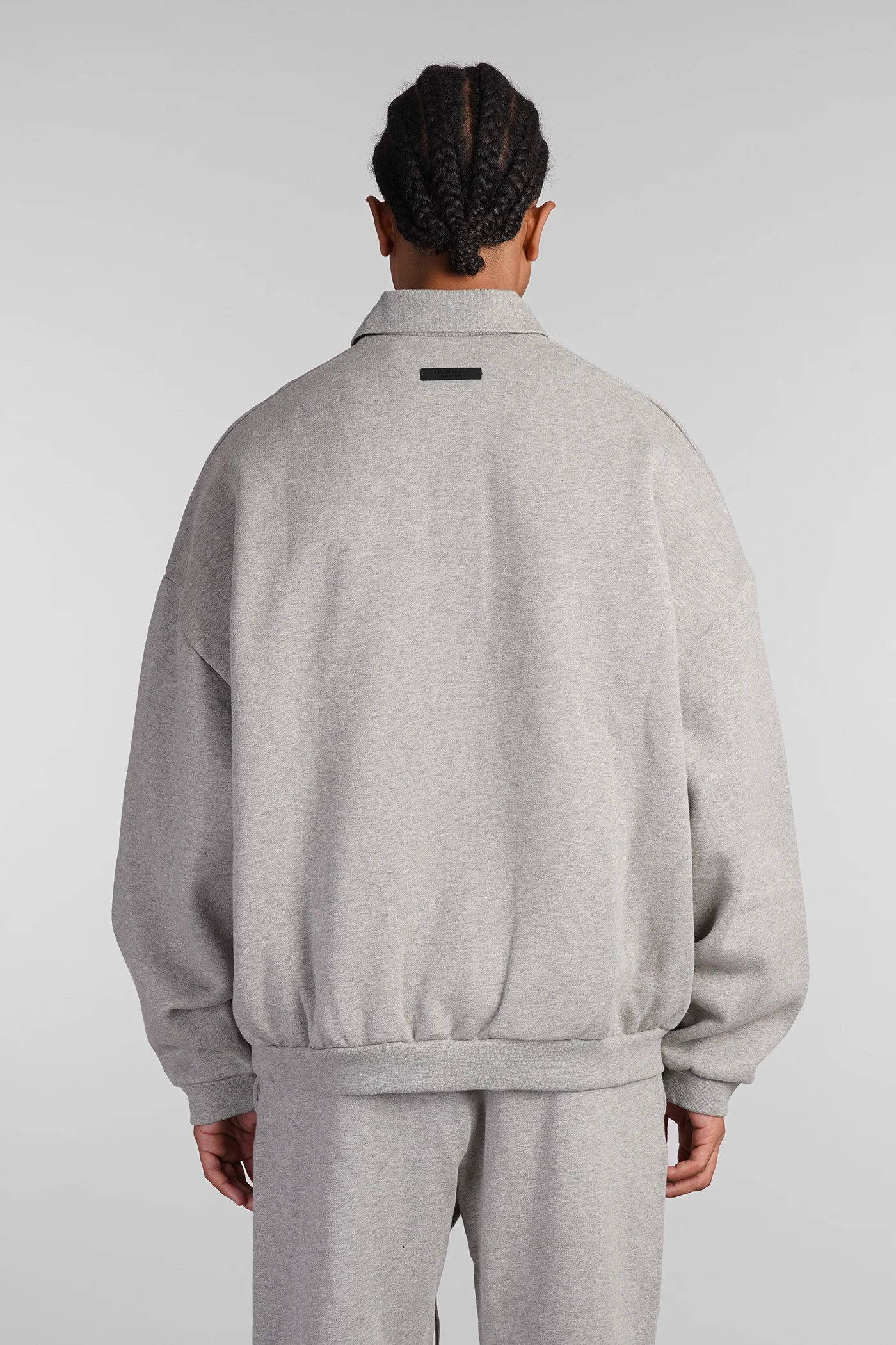 Polo in grey cotton - Image 3
