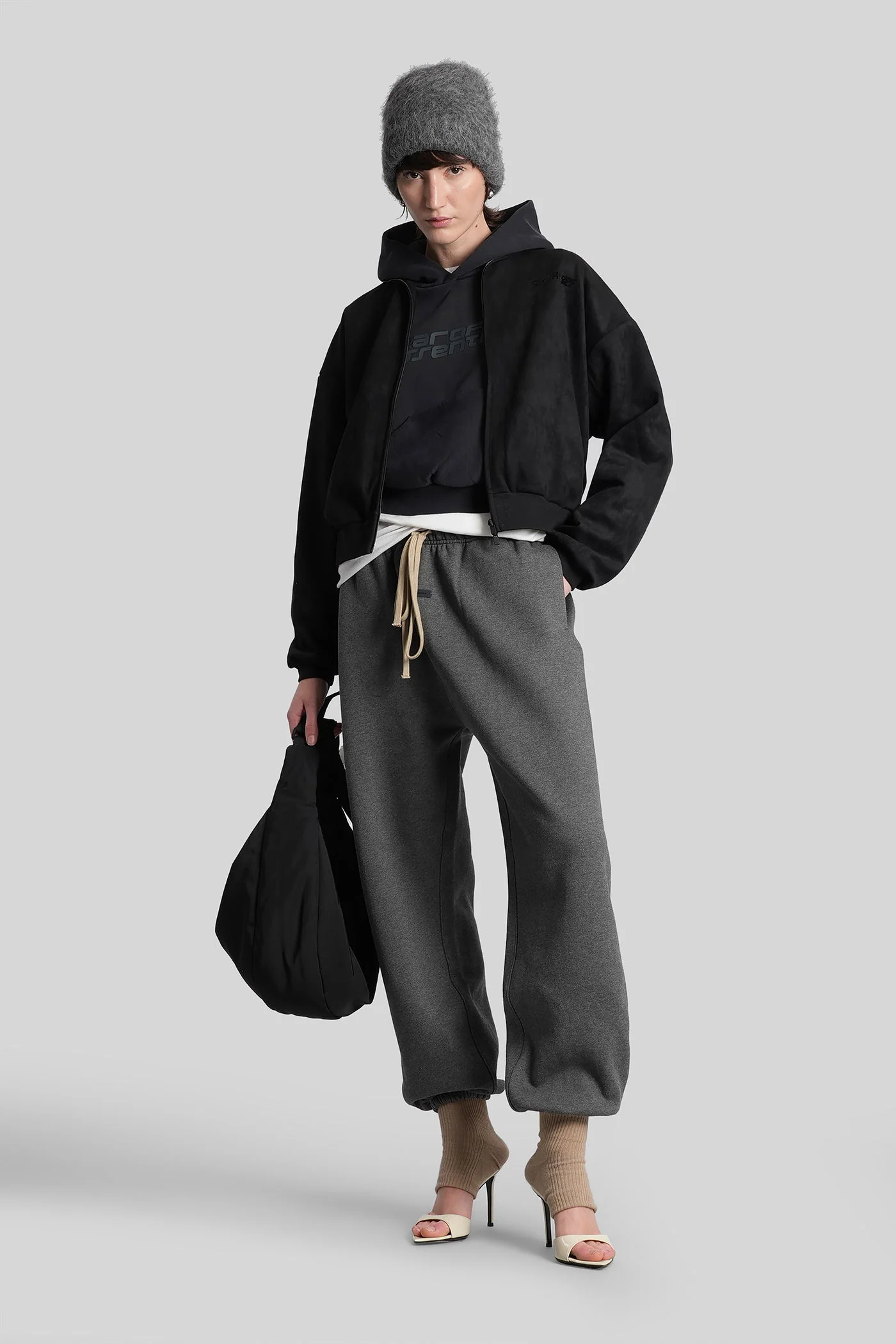 Sweatshirt in black polyester - Image 37