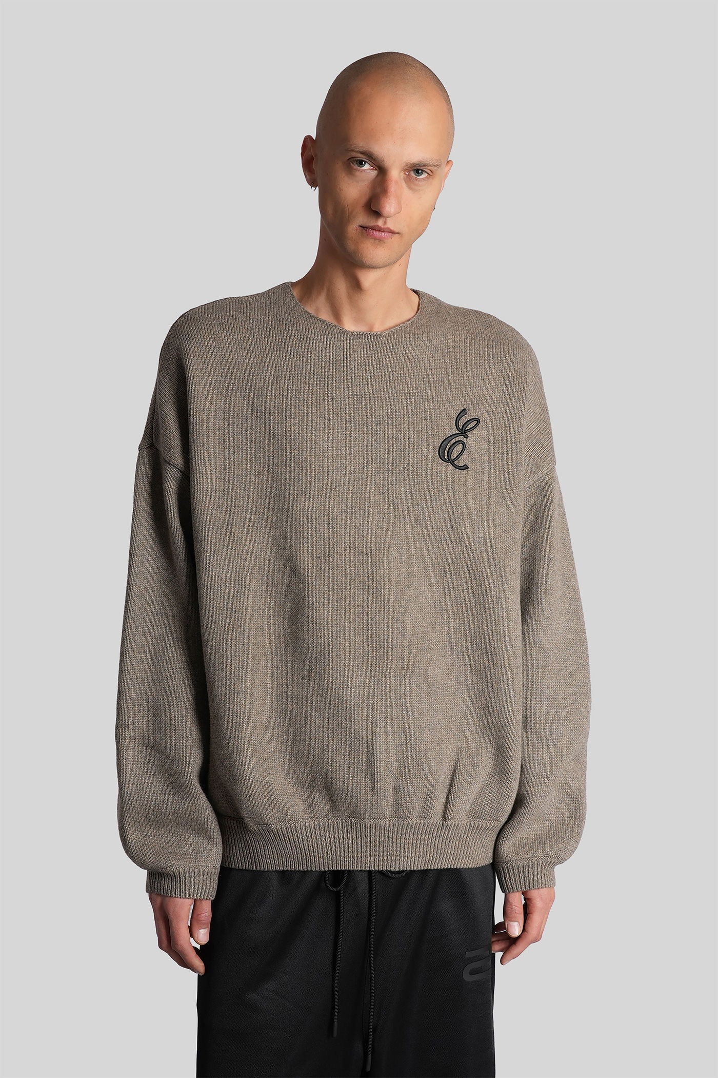 Sweatshirt in grey acrylic