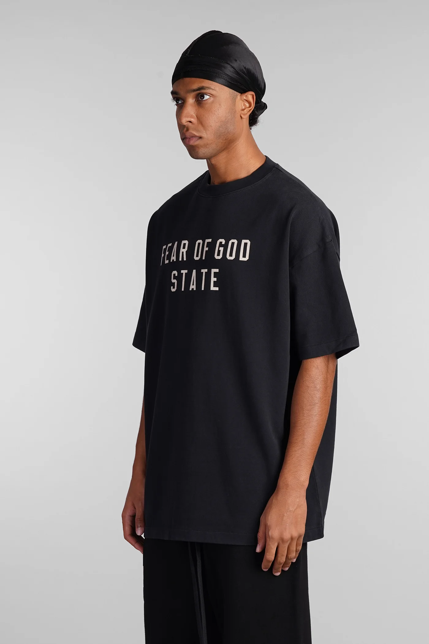 T-Shirt in black cotton - Image 4
