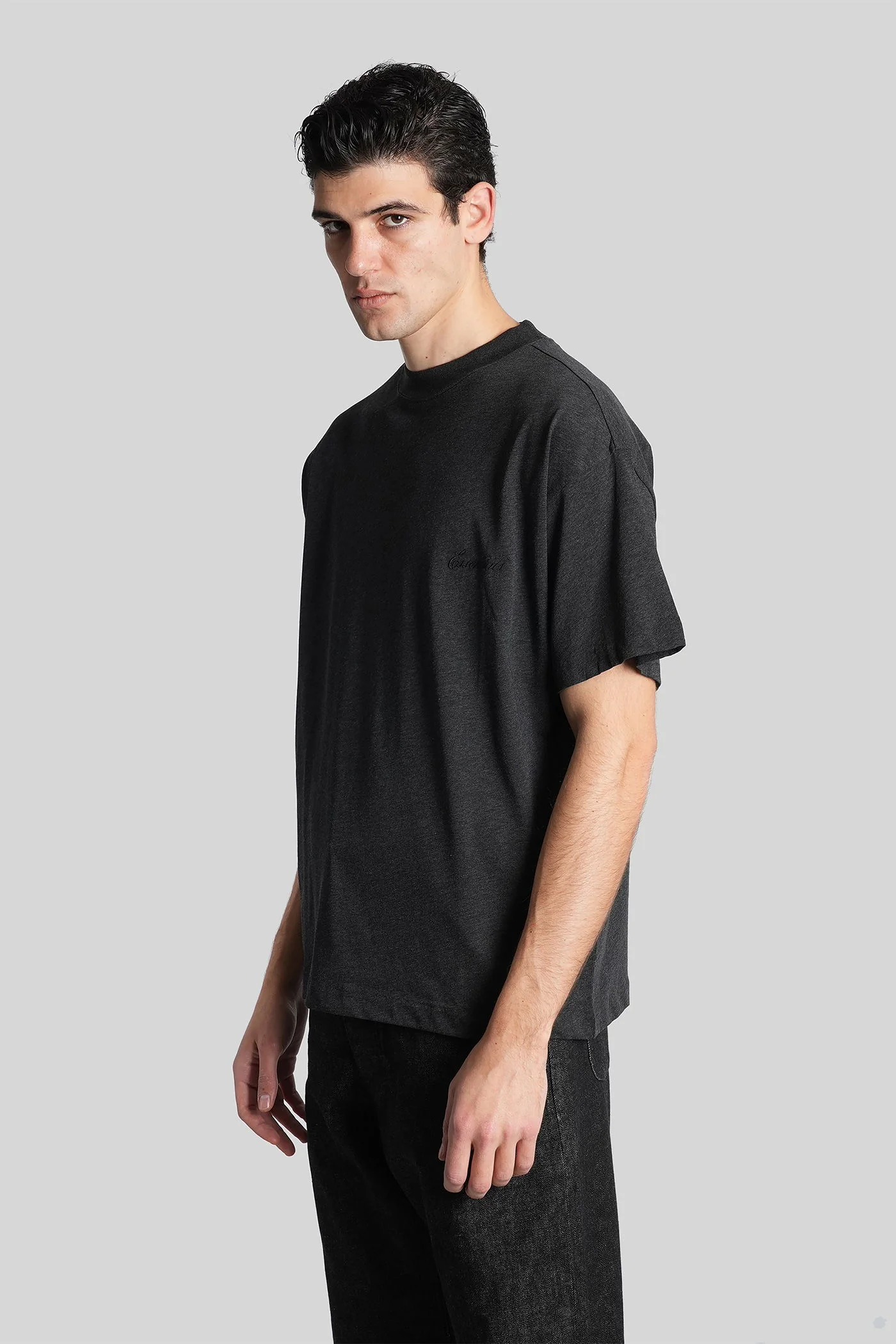 T-Shirt in black cotton - Image 4