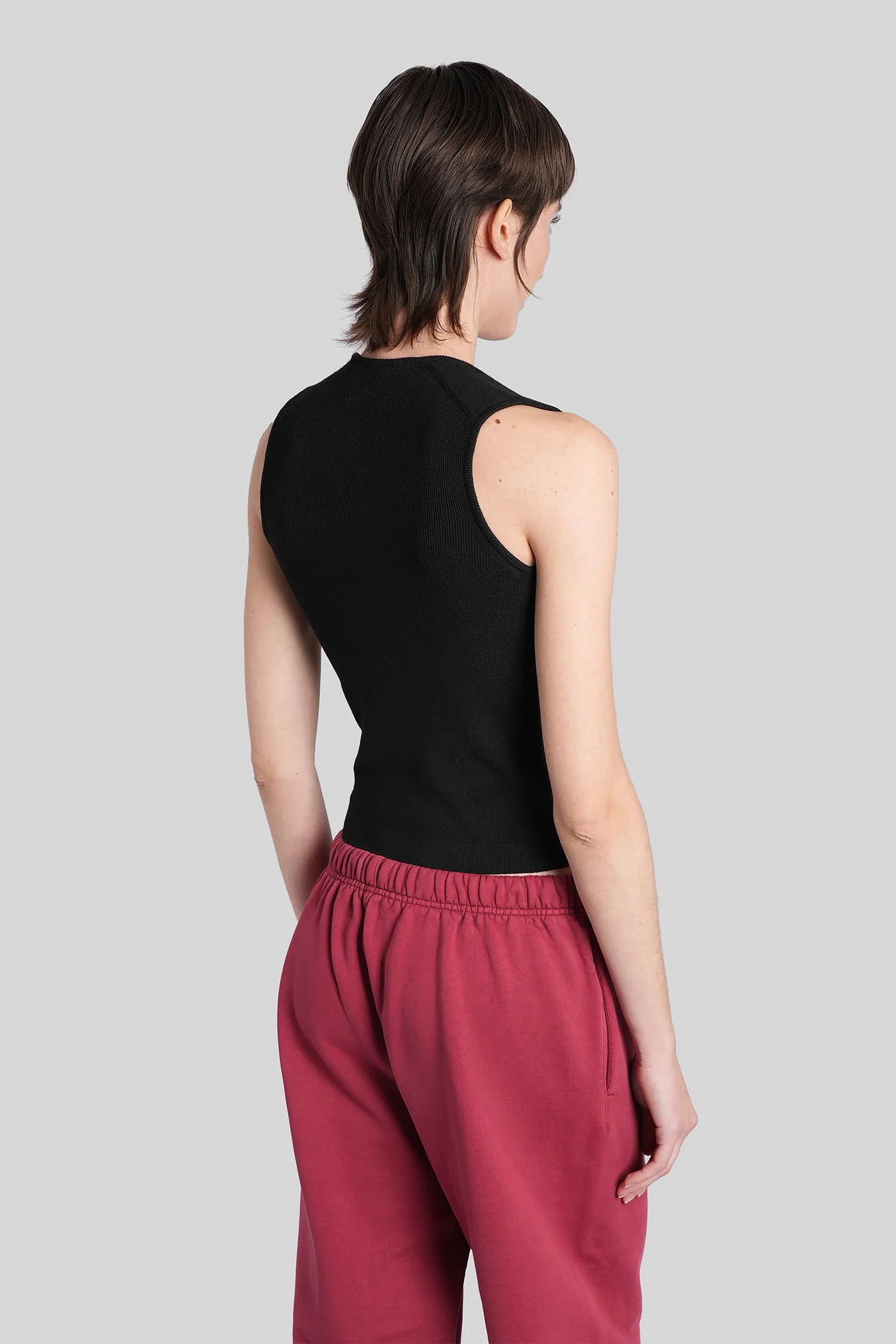 tank Top in black polyester - Image 3