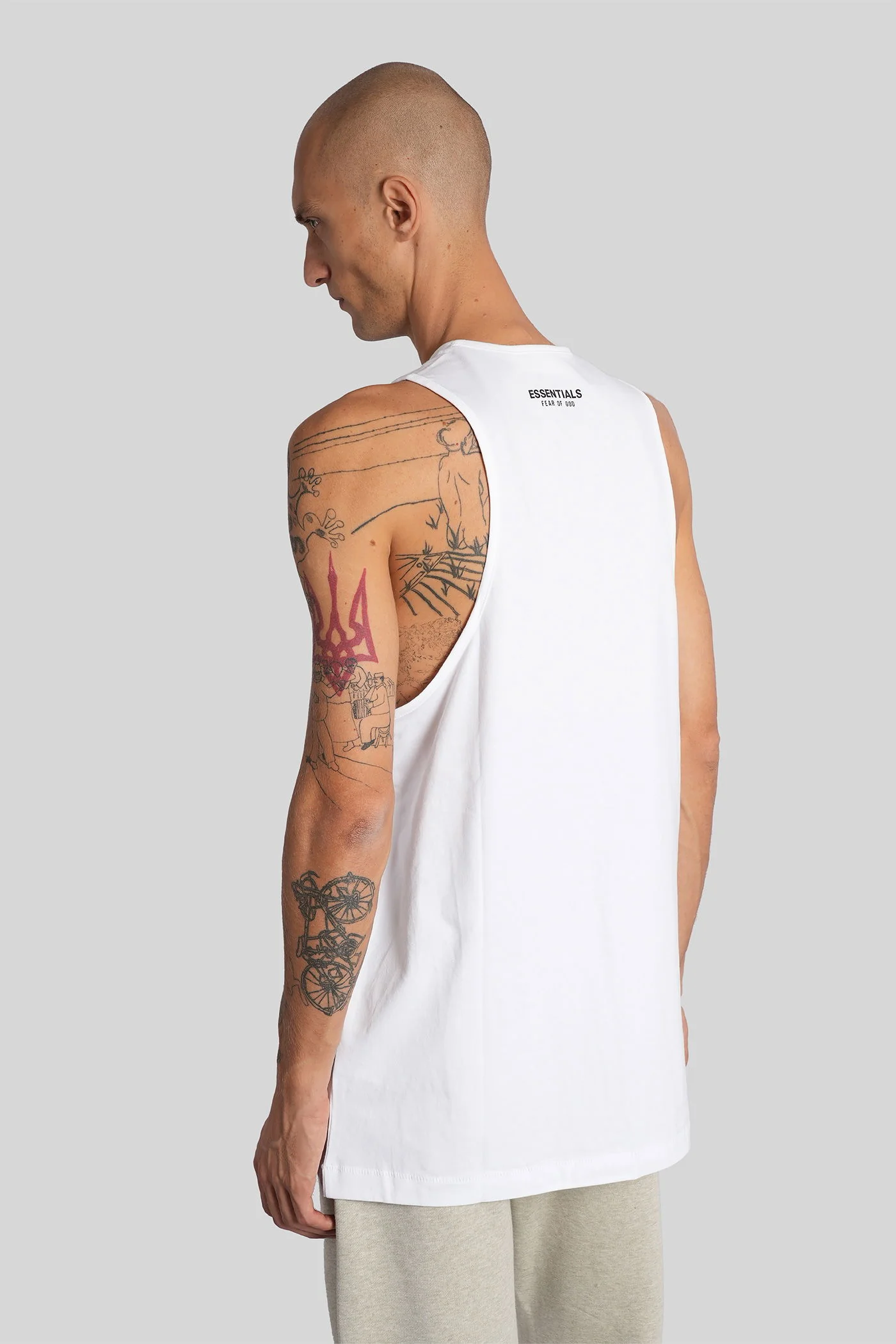 tank Top in white cotton - Image 3