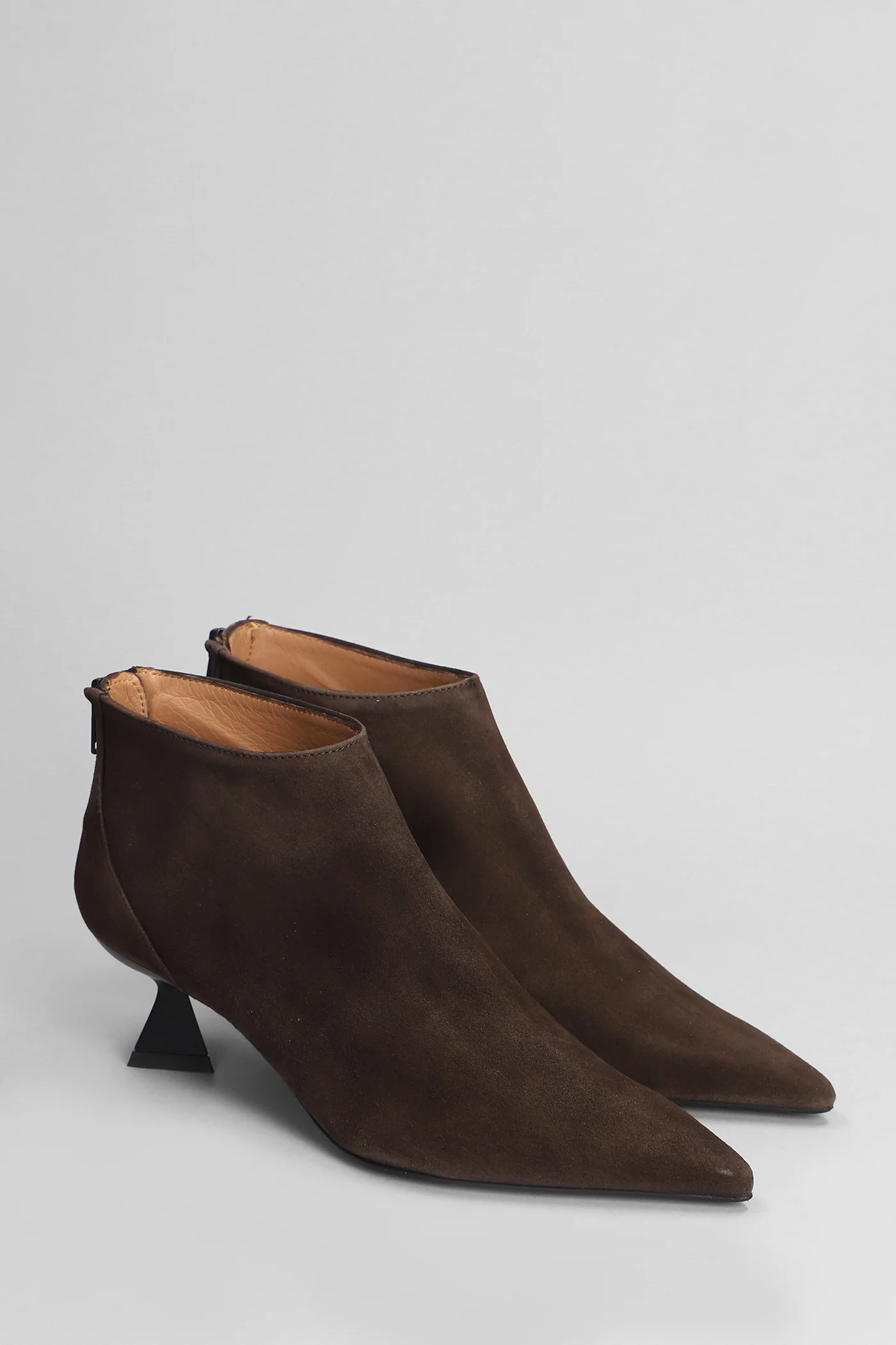 Esta High heels Ankle boots in brown suede - Image 2