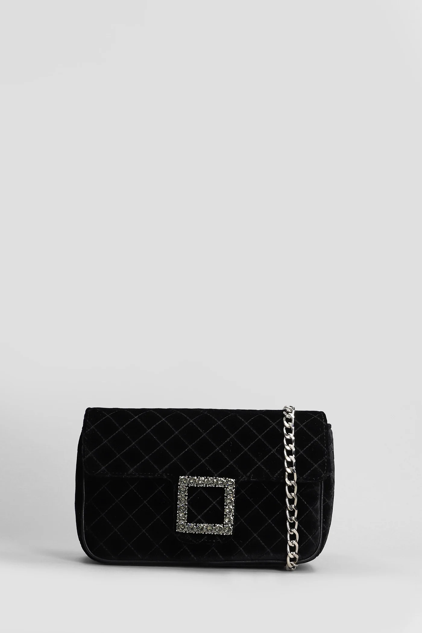 Lunette Shoulder bag in black velvet
