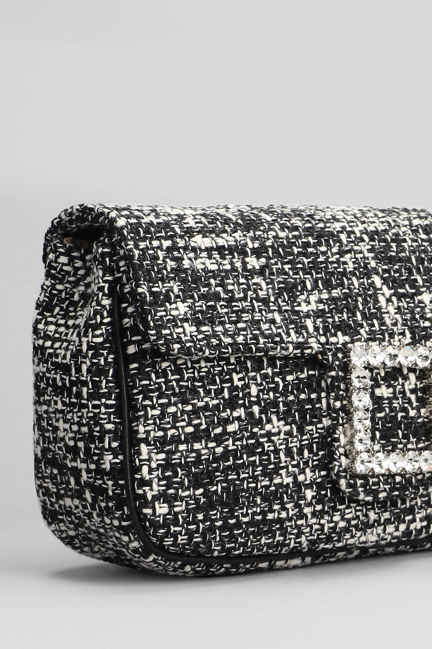 Lunette Shoulder bag in black wool - Image 4