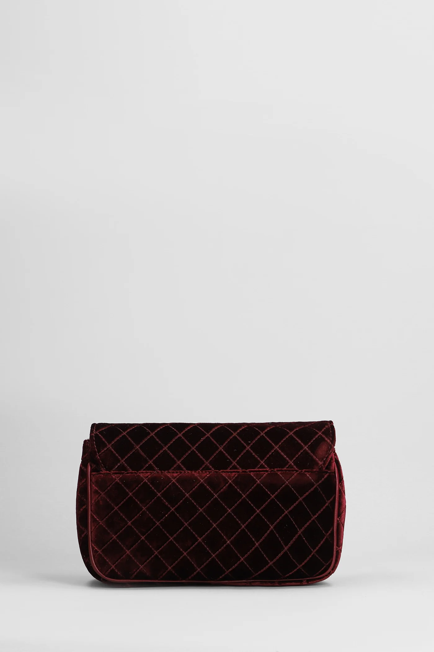 Lunette Shoulder bag in bordeaux velvet - Image 3
