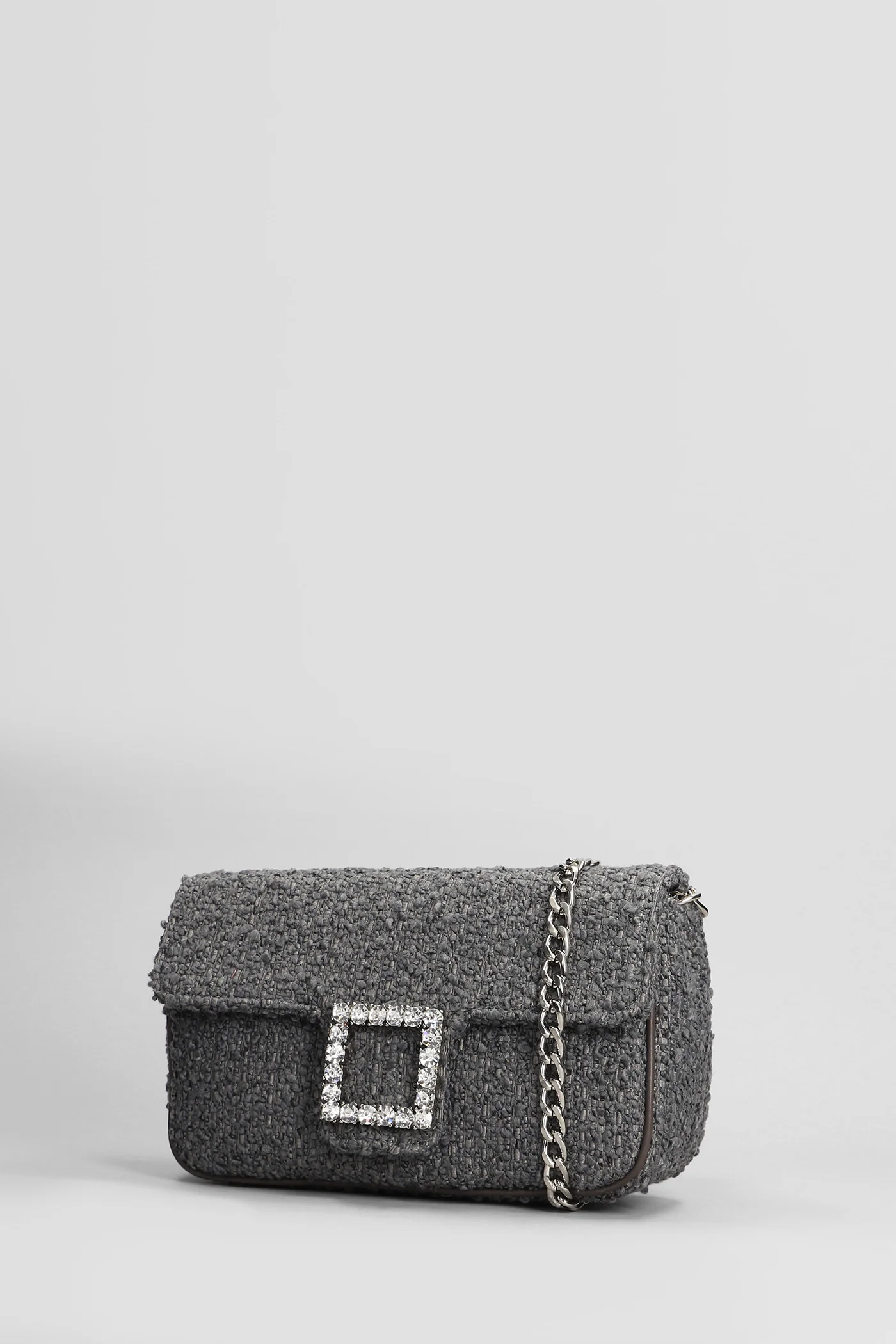 Lunette Shoulder bag in grey wool - Image 2