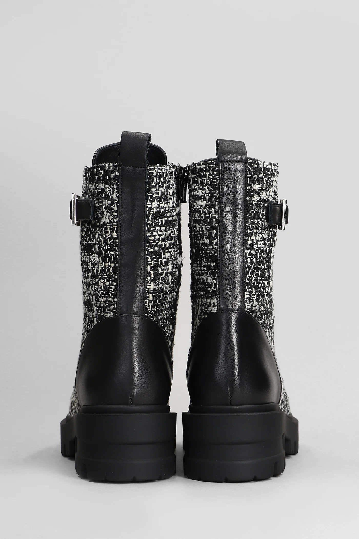 Vlady Combat boots in black wool and leather - Image 49