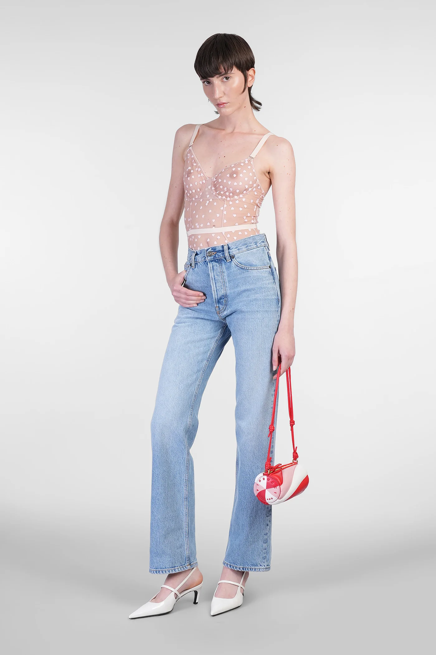 Body in rose-pink polyester - Image 2