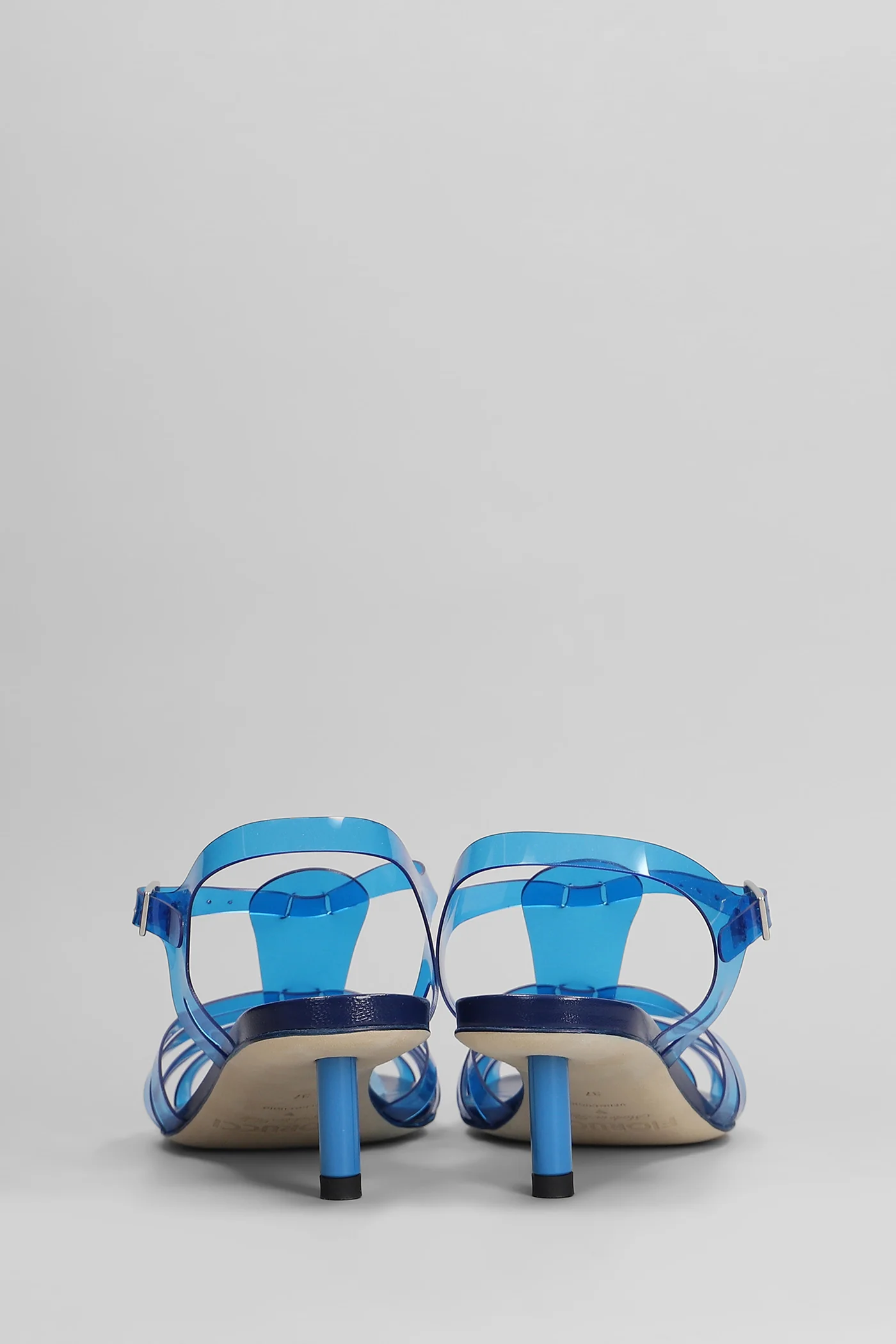 Jelly kitten heels Sandals in blue PVC - Image 4
