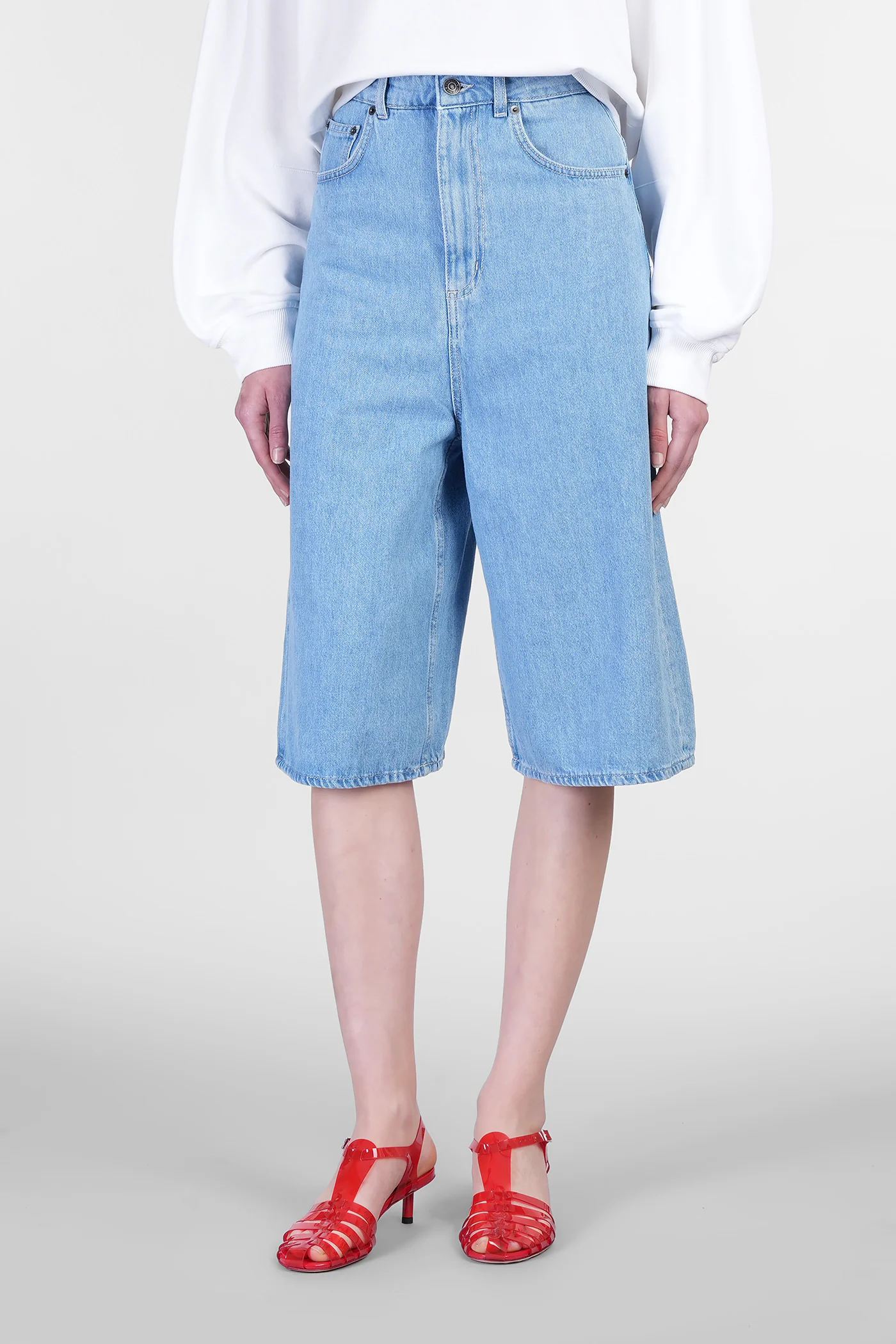 Shorts in blue cotton