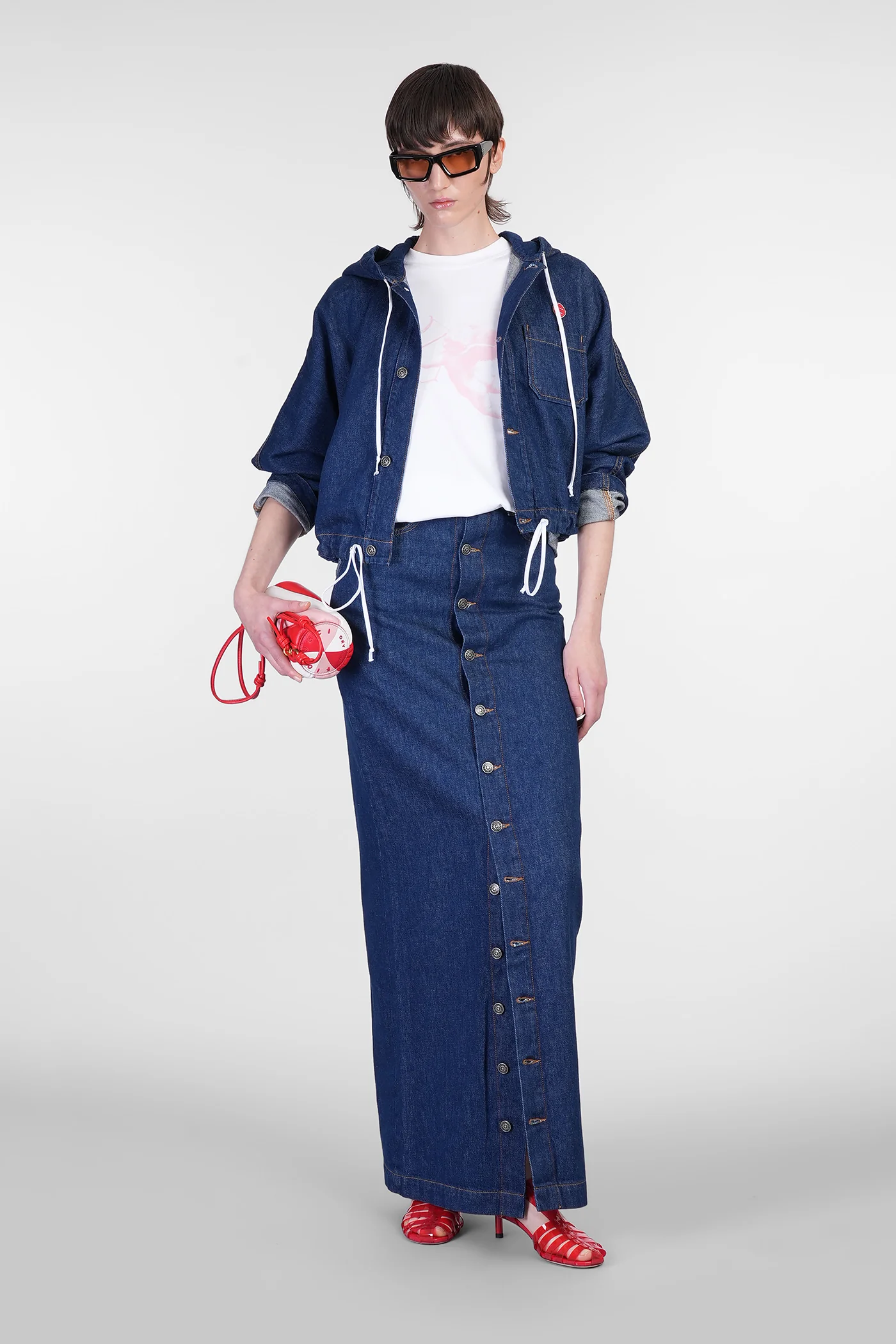Skirt in blue cotton - Image 2