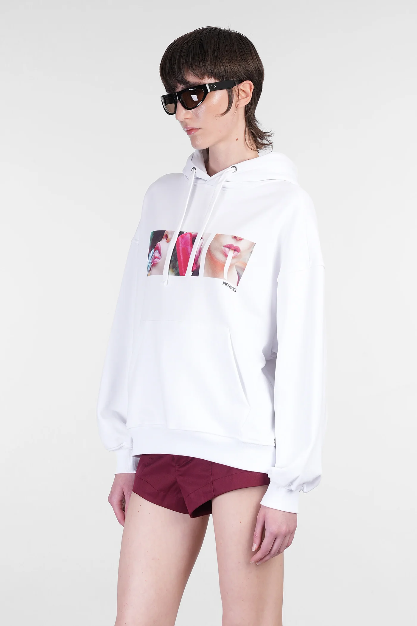 Sweatshirt in white cotton - Image 4