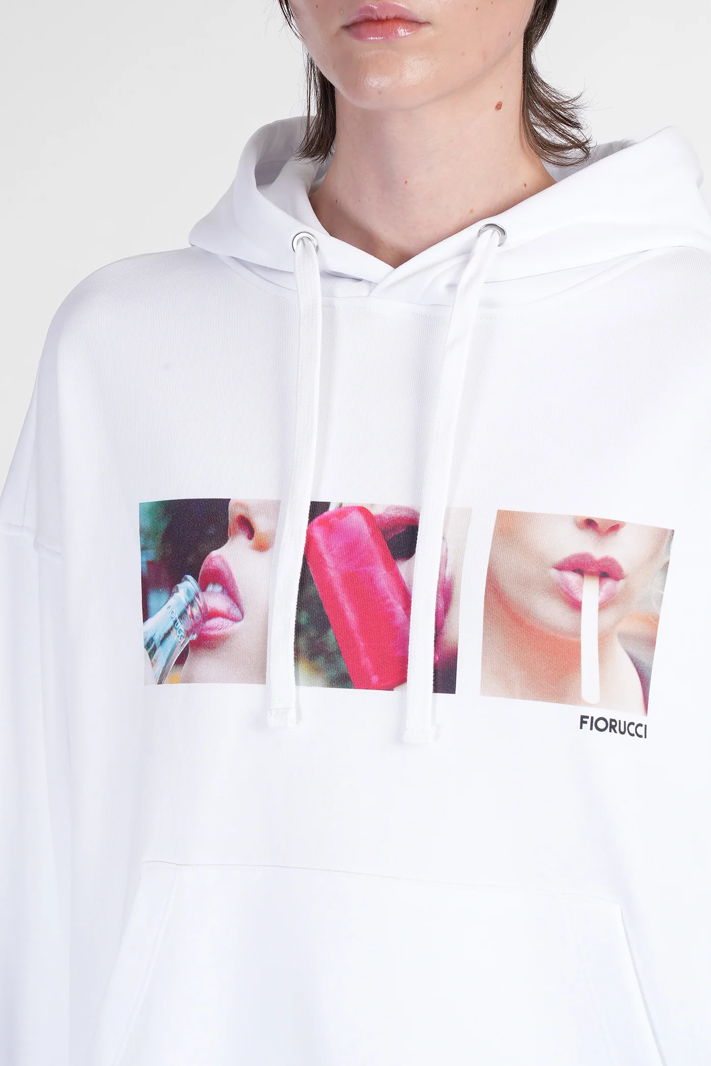 Sweatshirt in white cotton - Image 5