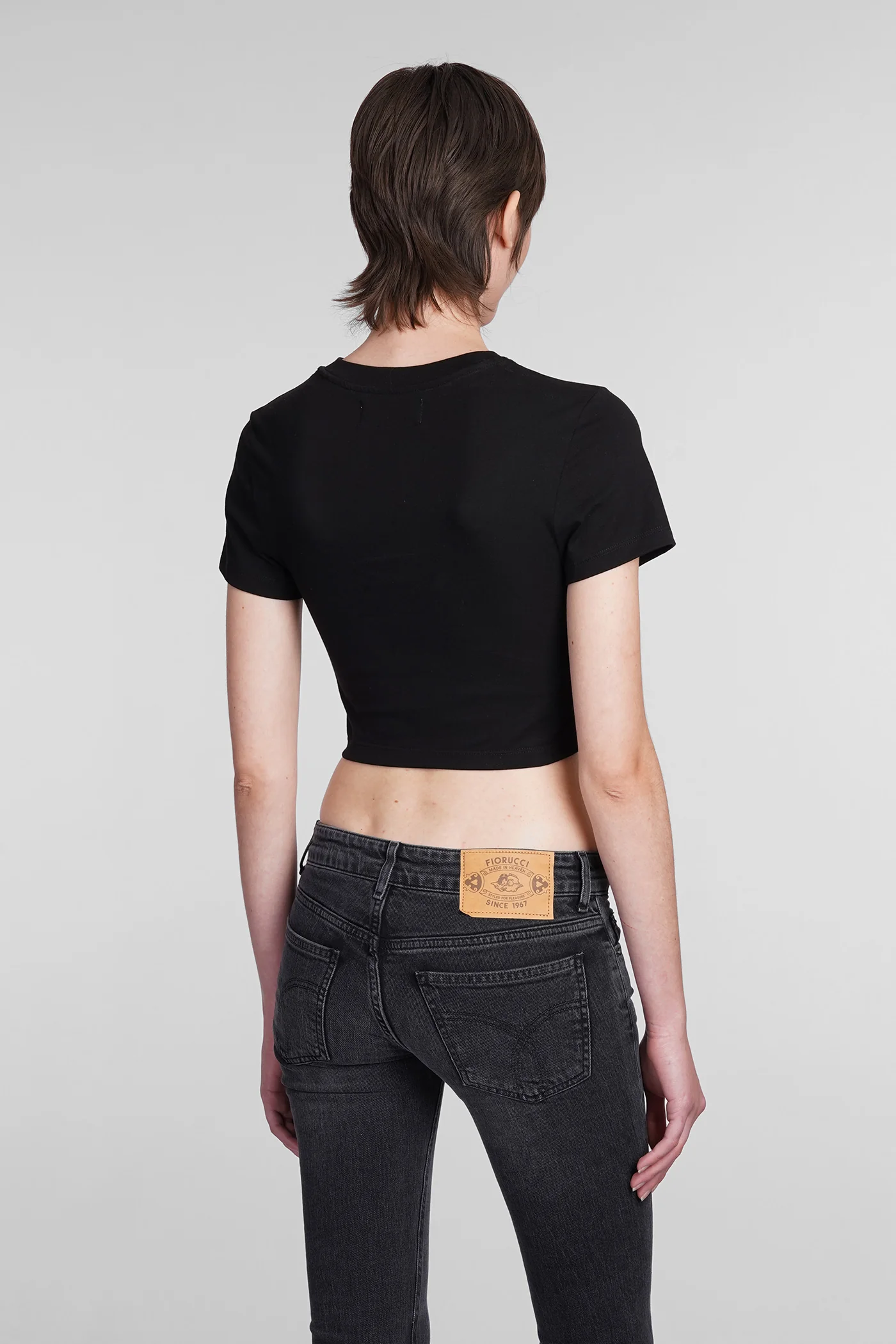 T-Shirt in black cotton - Image 3
