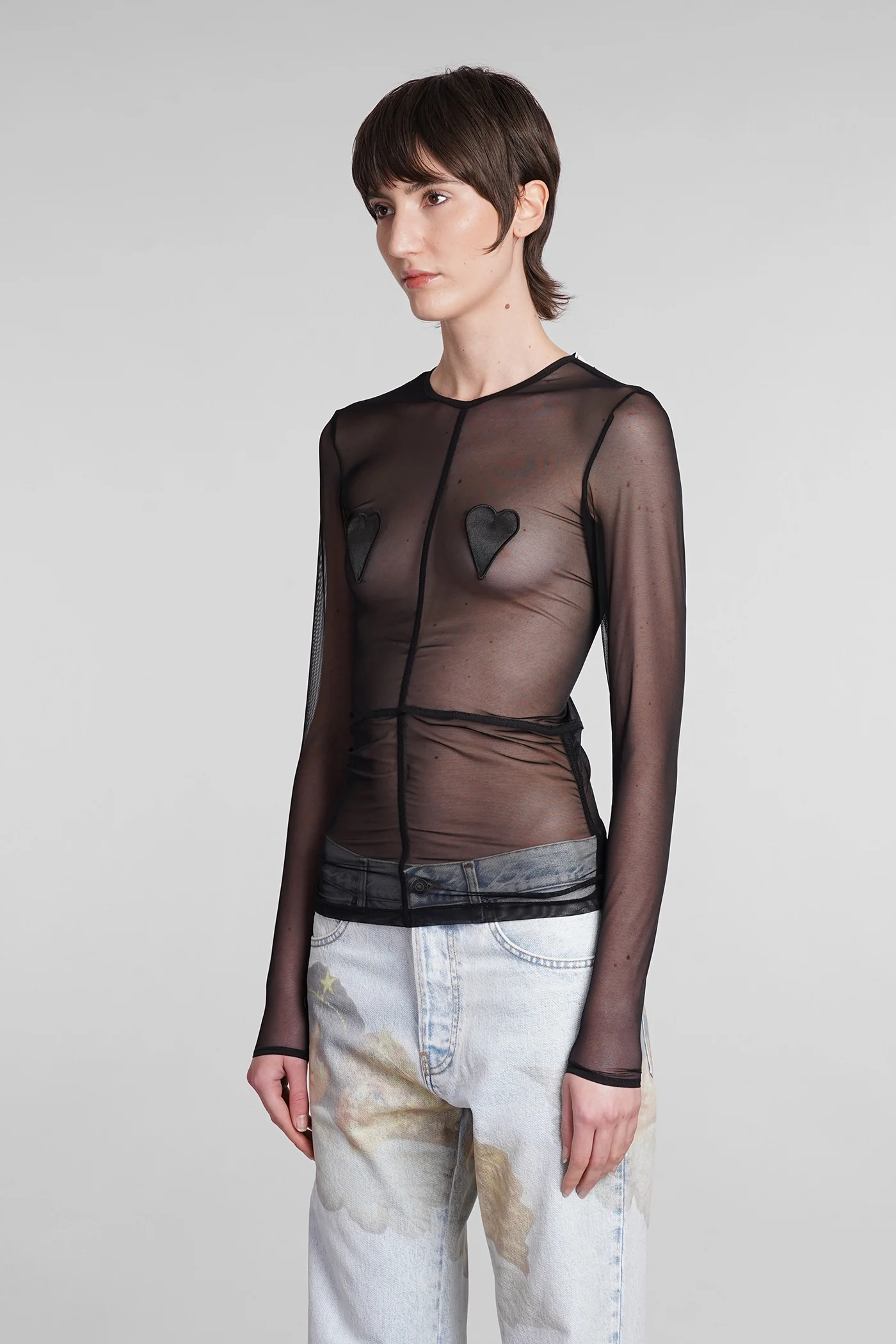 Topwear in black polyamide - Image 4