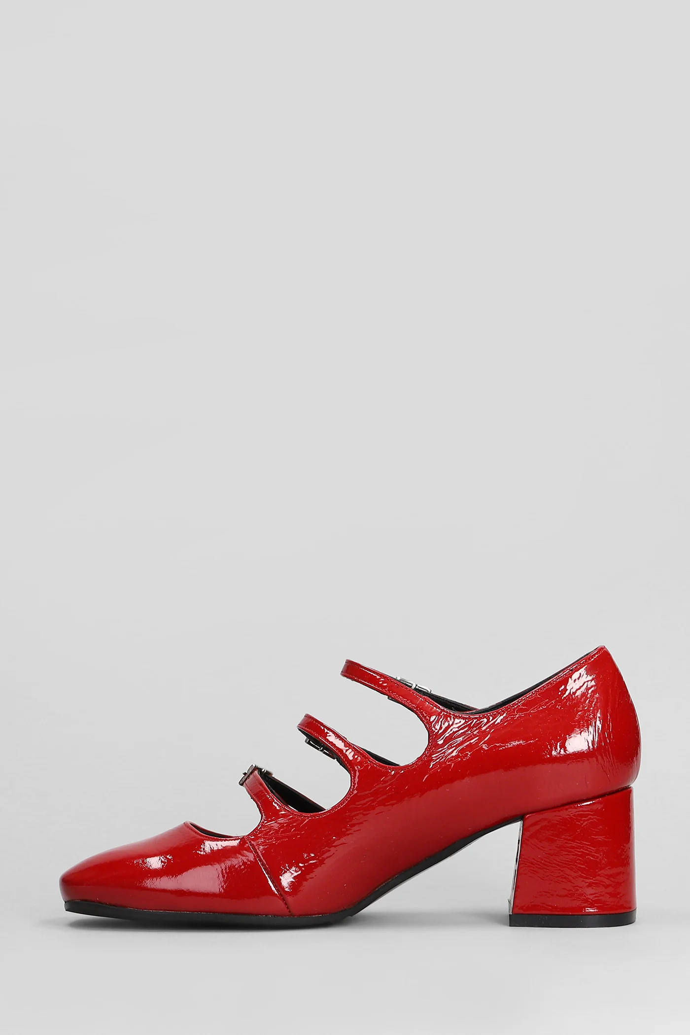 Pumps in red leather - Image 3