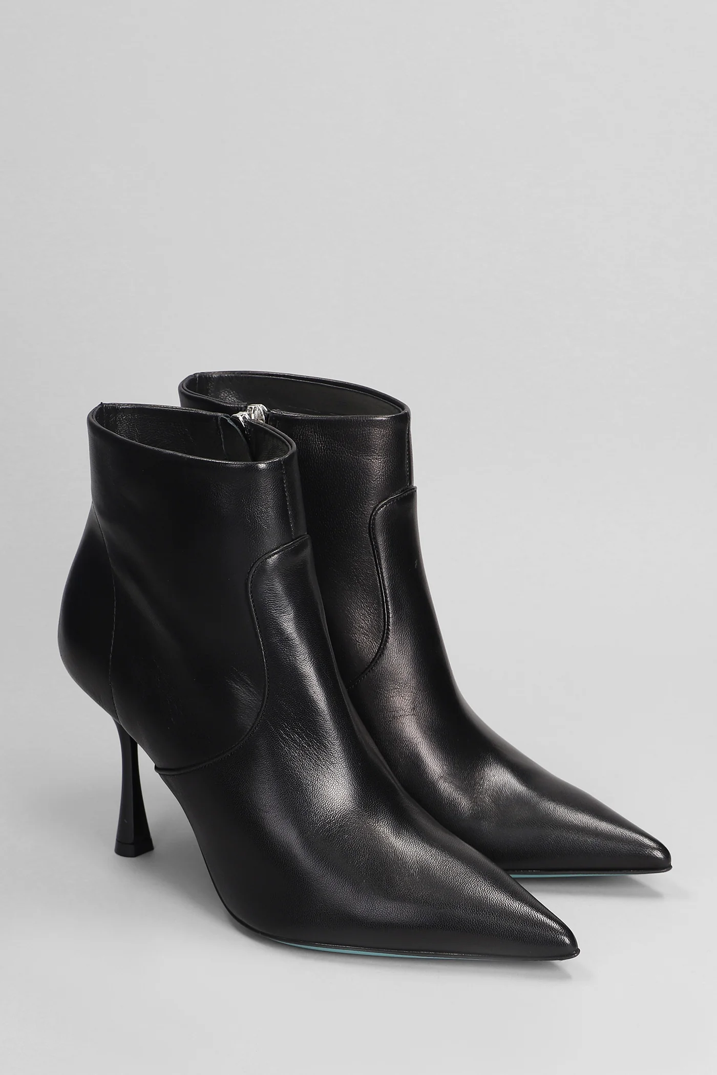 High heels Ankle boots in black leather - Image 2