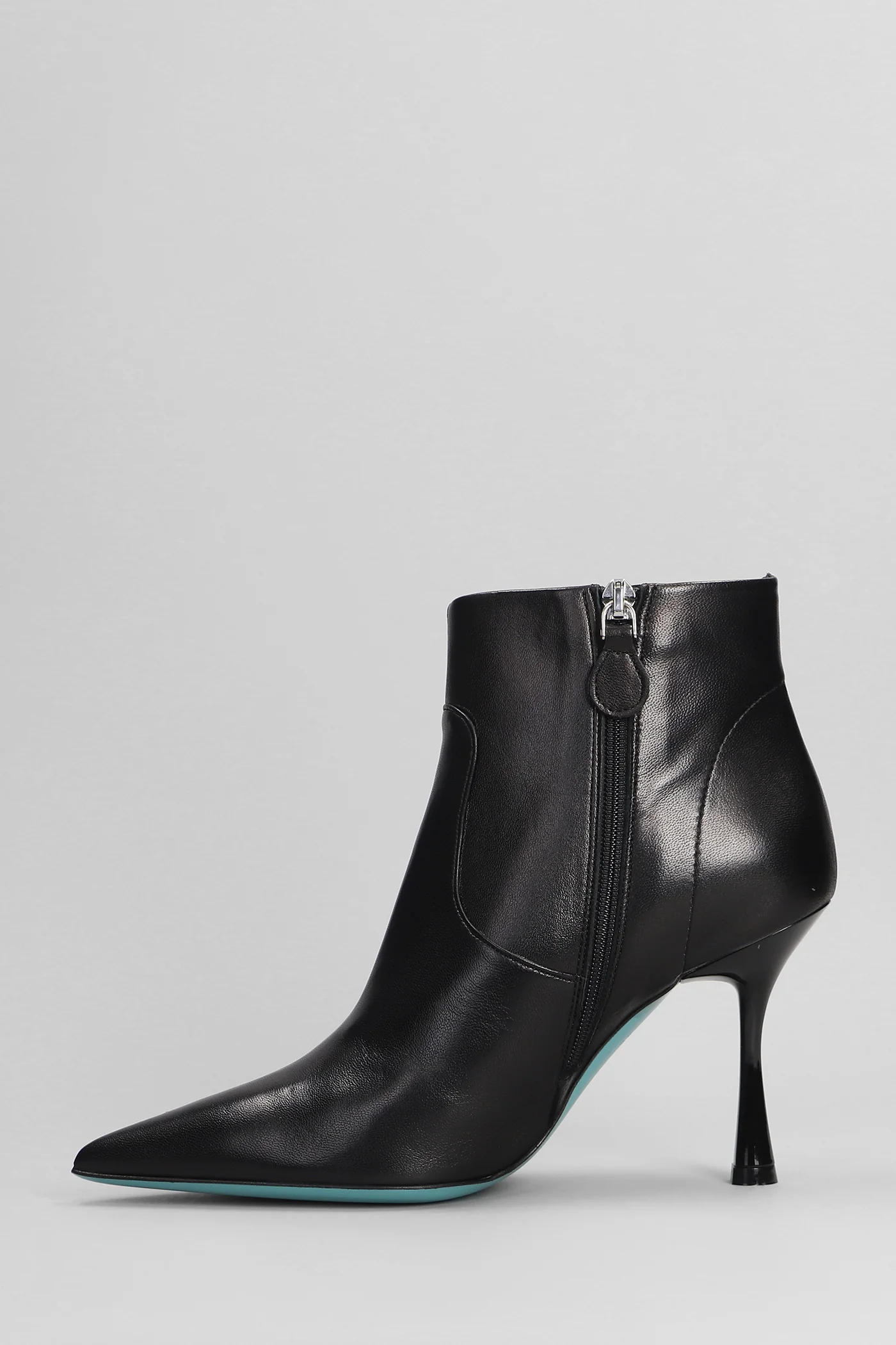 High heels Ankle boots in black leather - Image 3