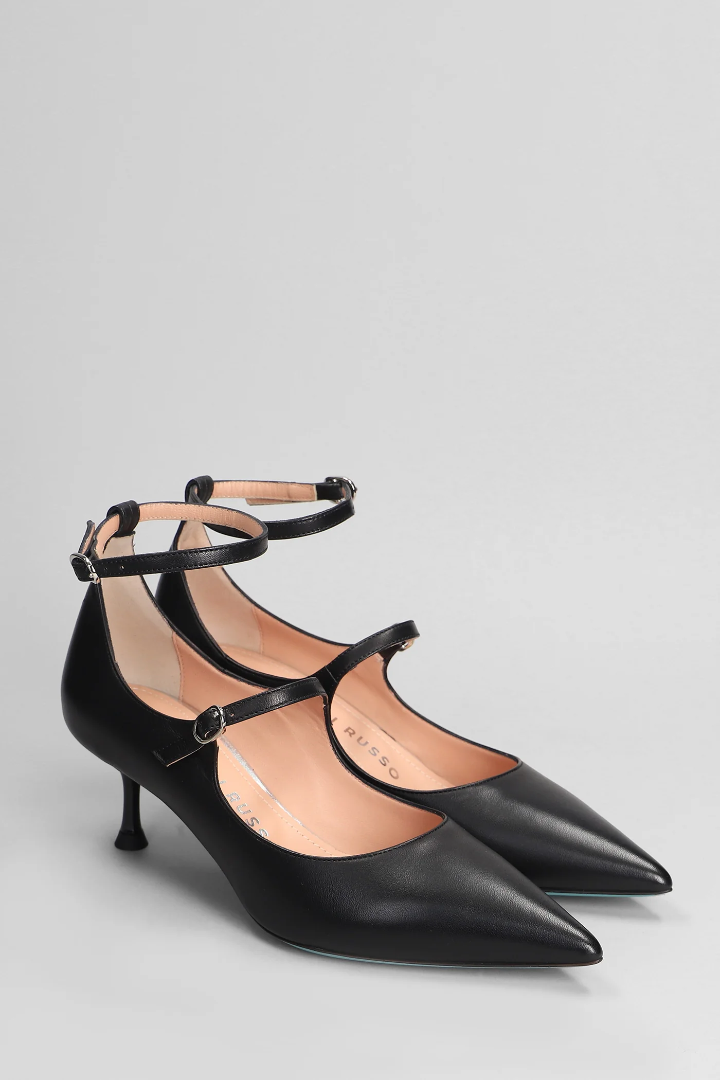 Pumps in black leather - Image 2
