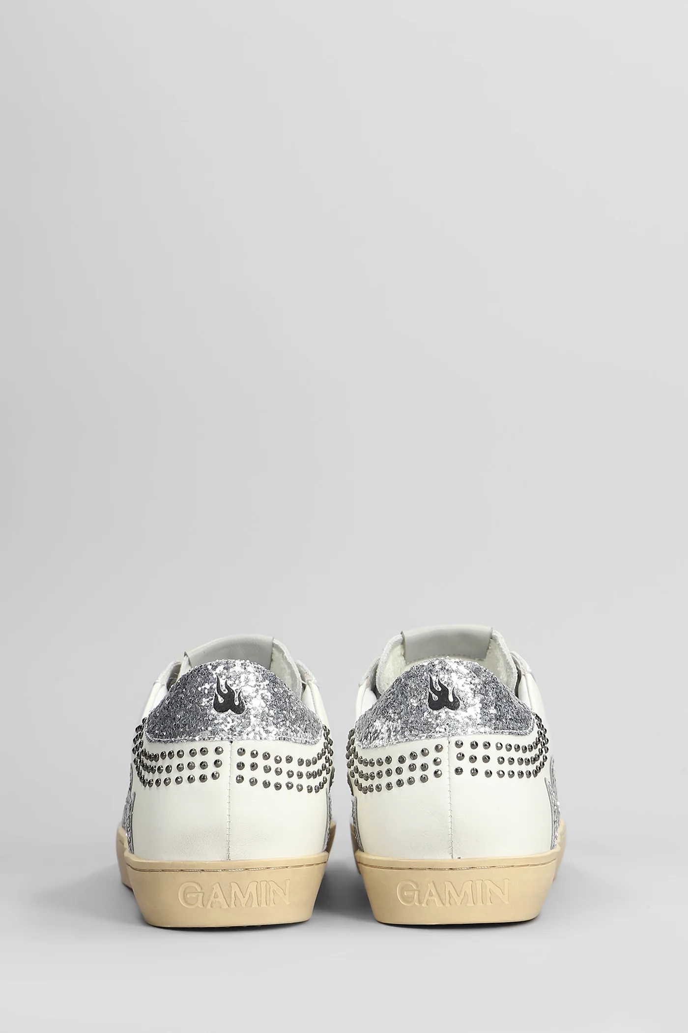 Gamin Sneakers in white suede and leather - Image 4