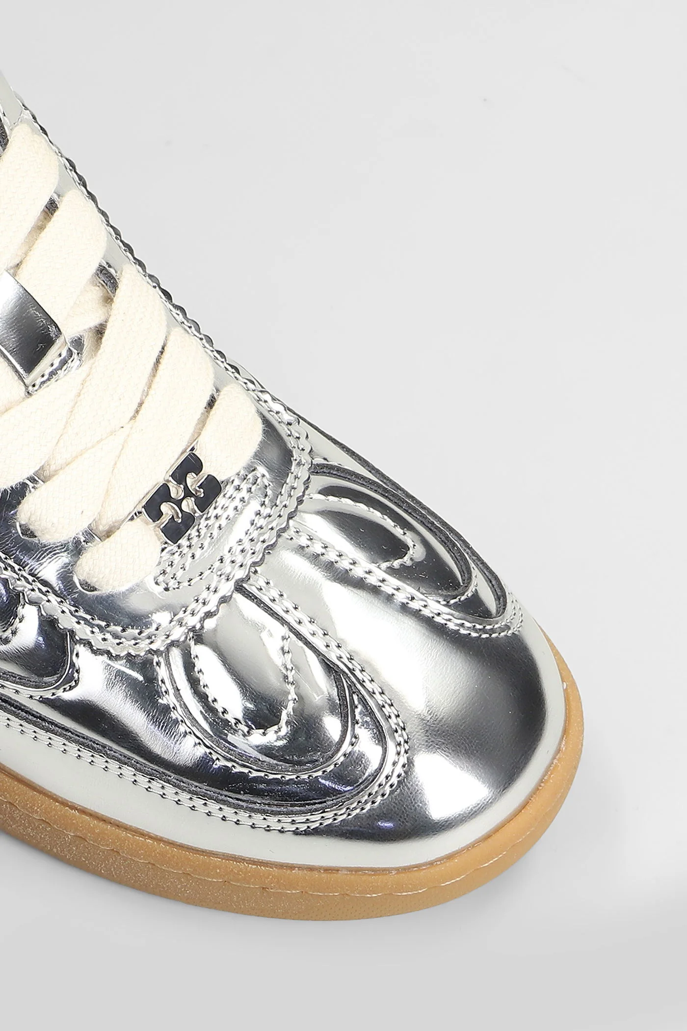08 specchio Sneakers in silver leather - Image 5