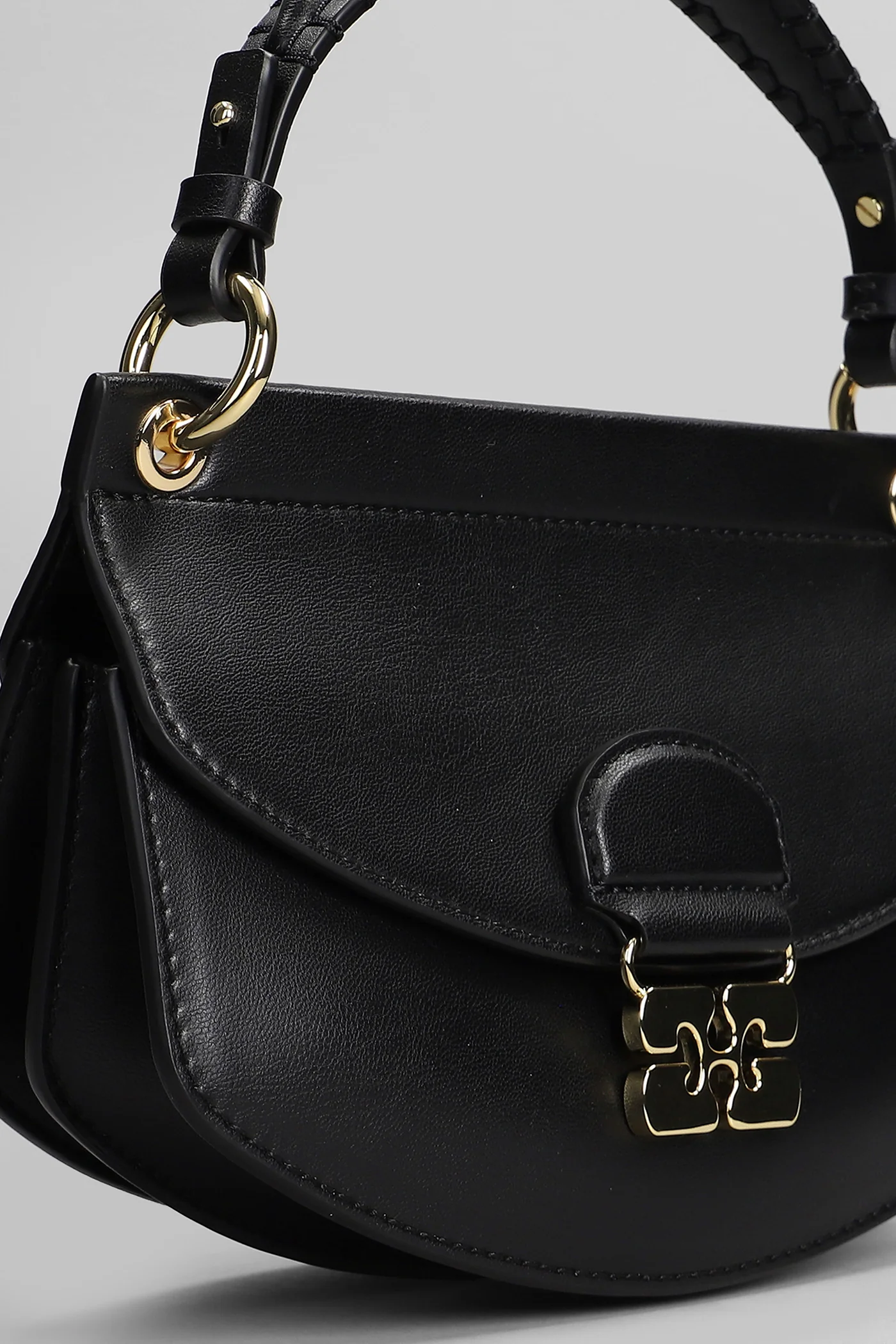 Apo g mini Hand bag in black leather - Image 4