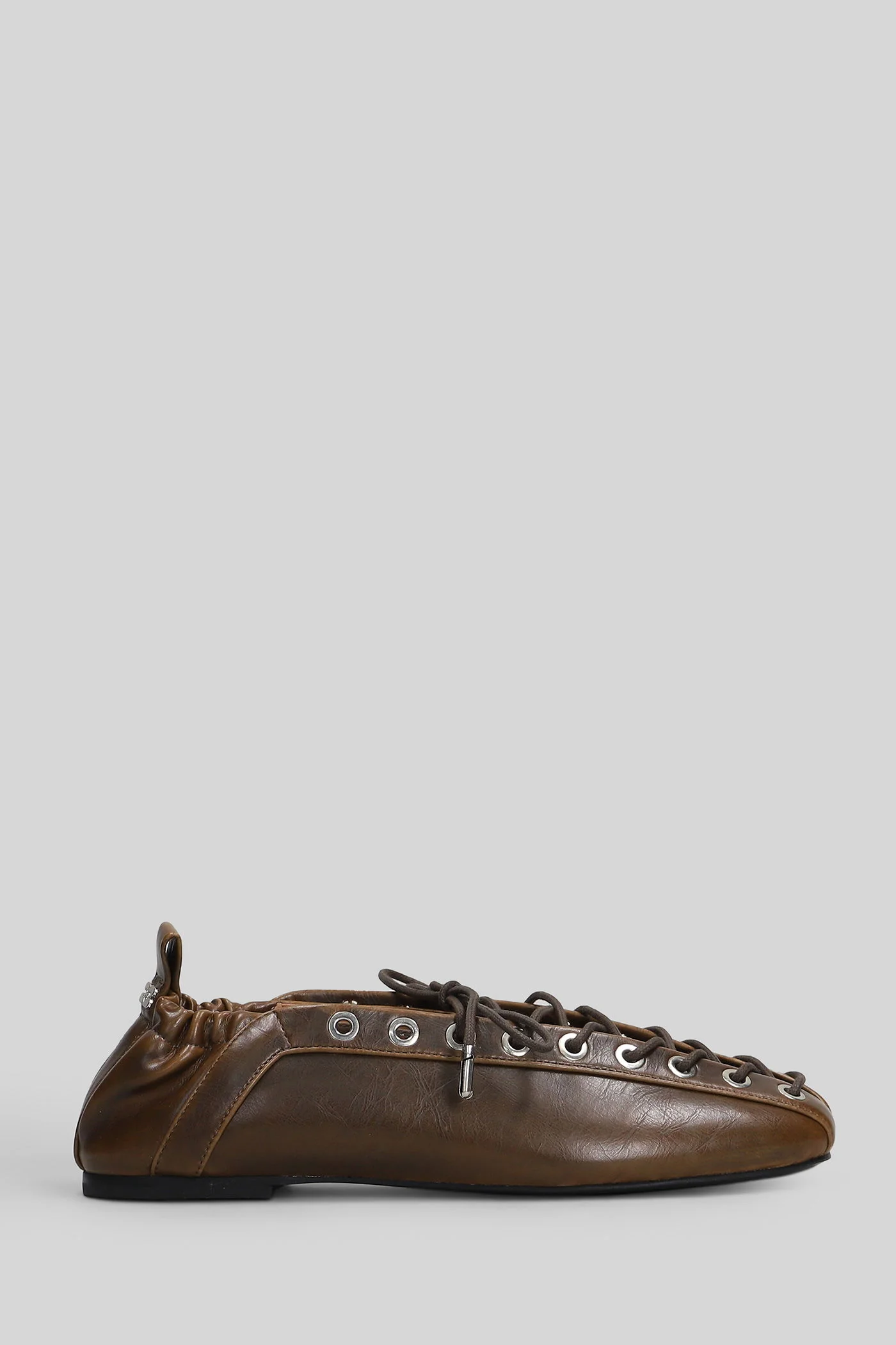 Ballet flats in brown Polyuretan