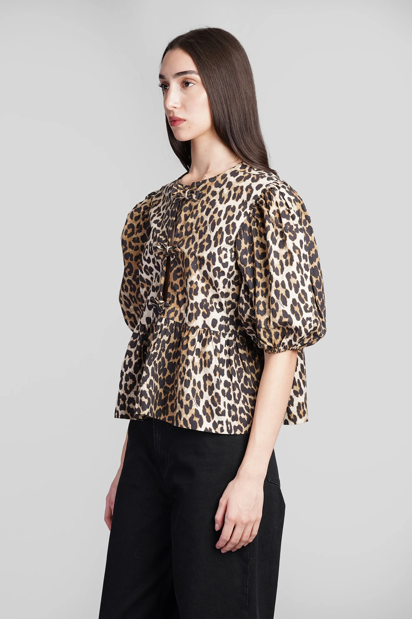 Blouse in Animalier cotton - Image 4
