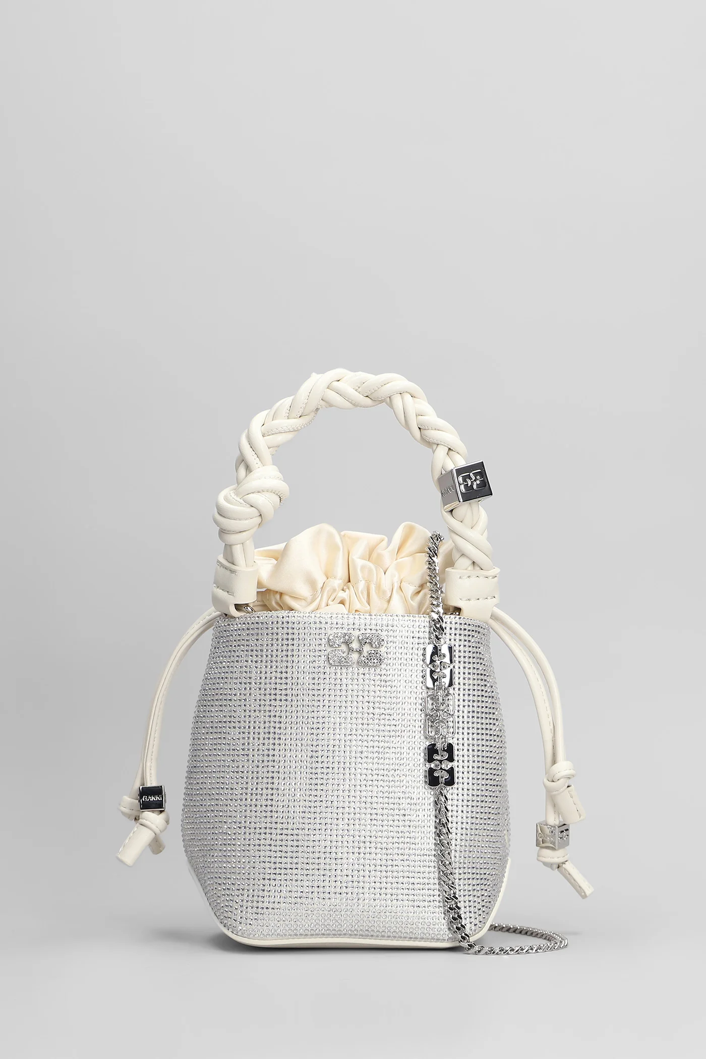 Bou bucket mini Shoulder bag in beige polyester