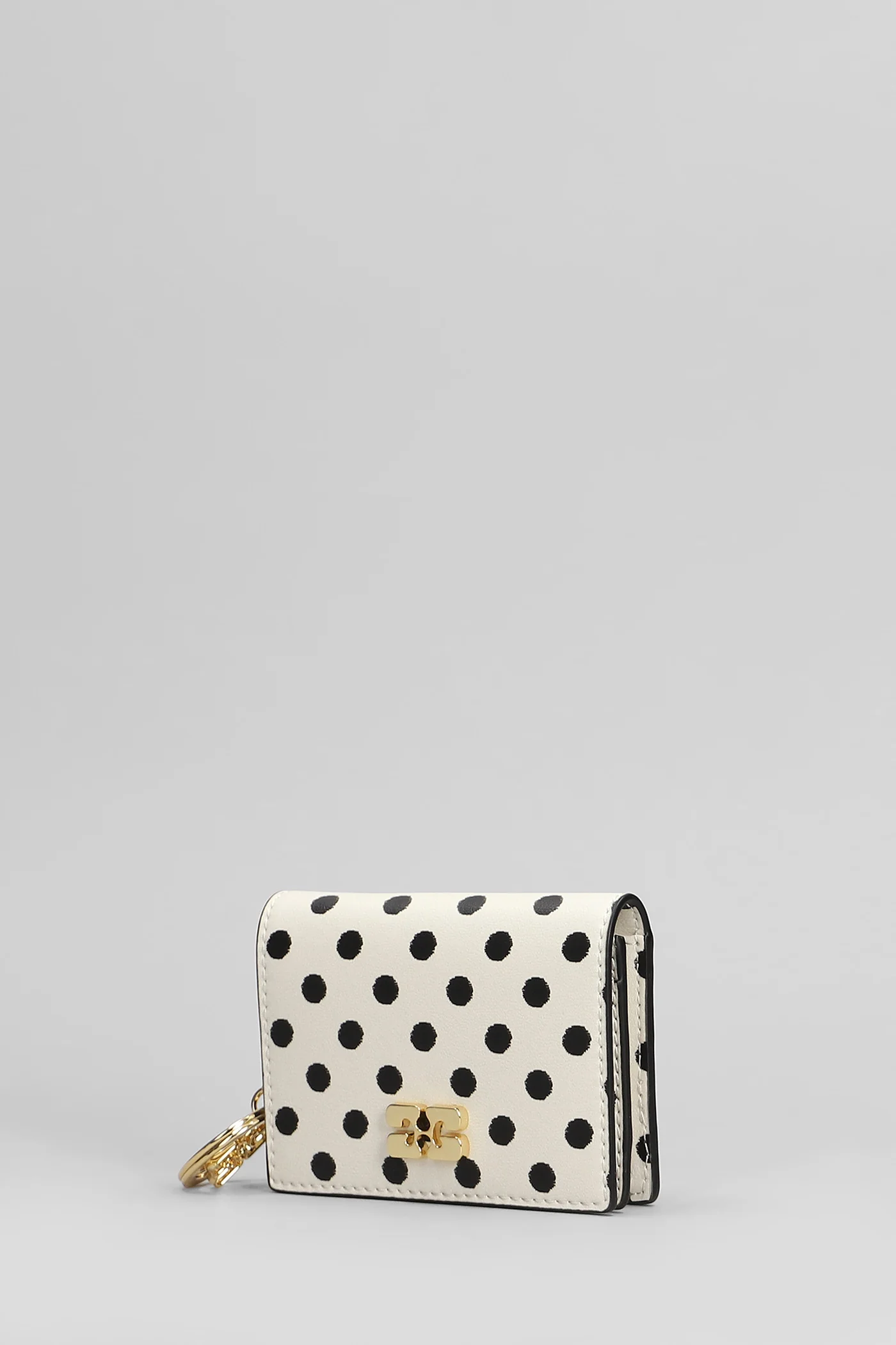 Bou card holder Wallet in beige leather - Image 2