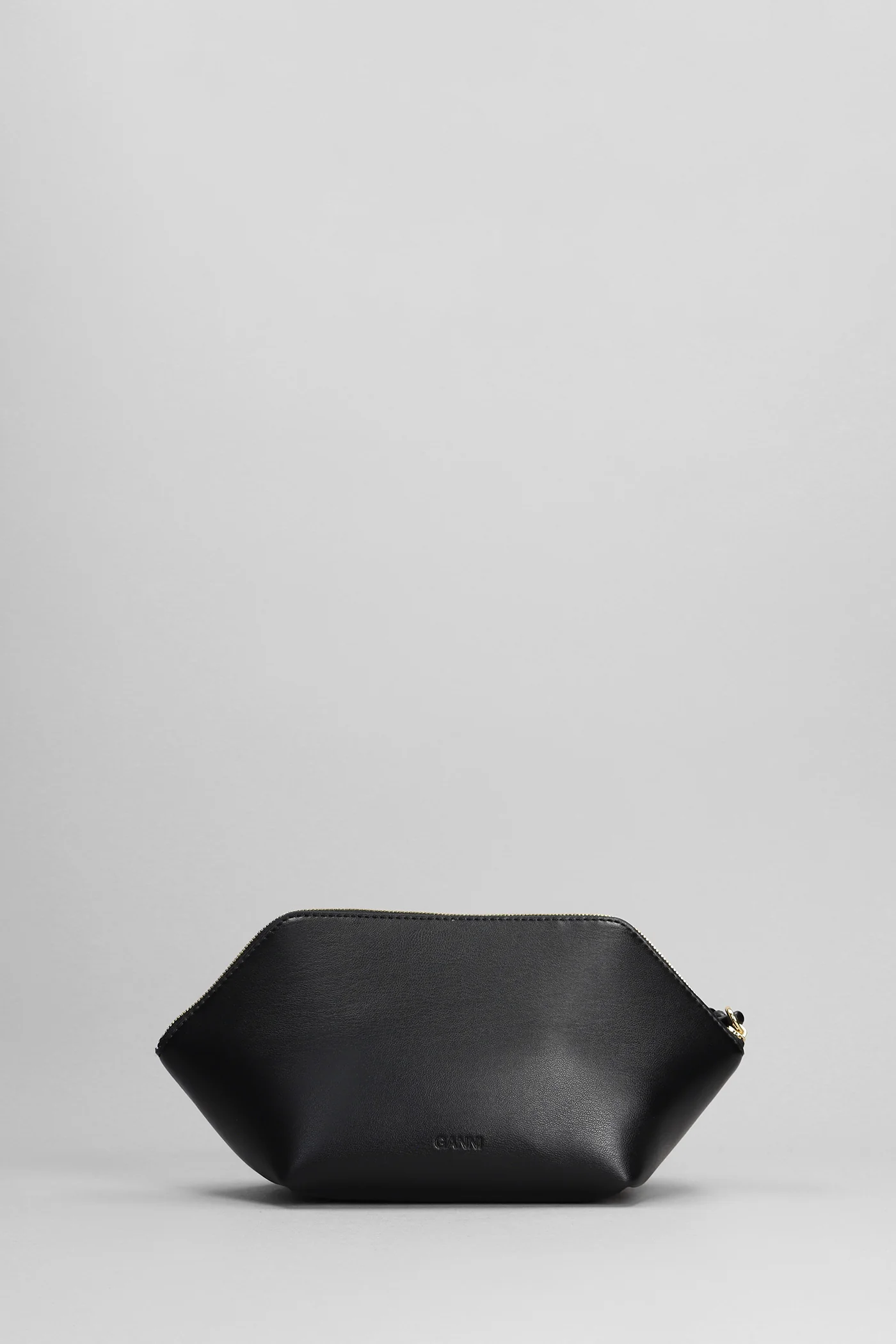 bou zipped Clutch in black leather - Image 3