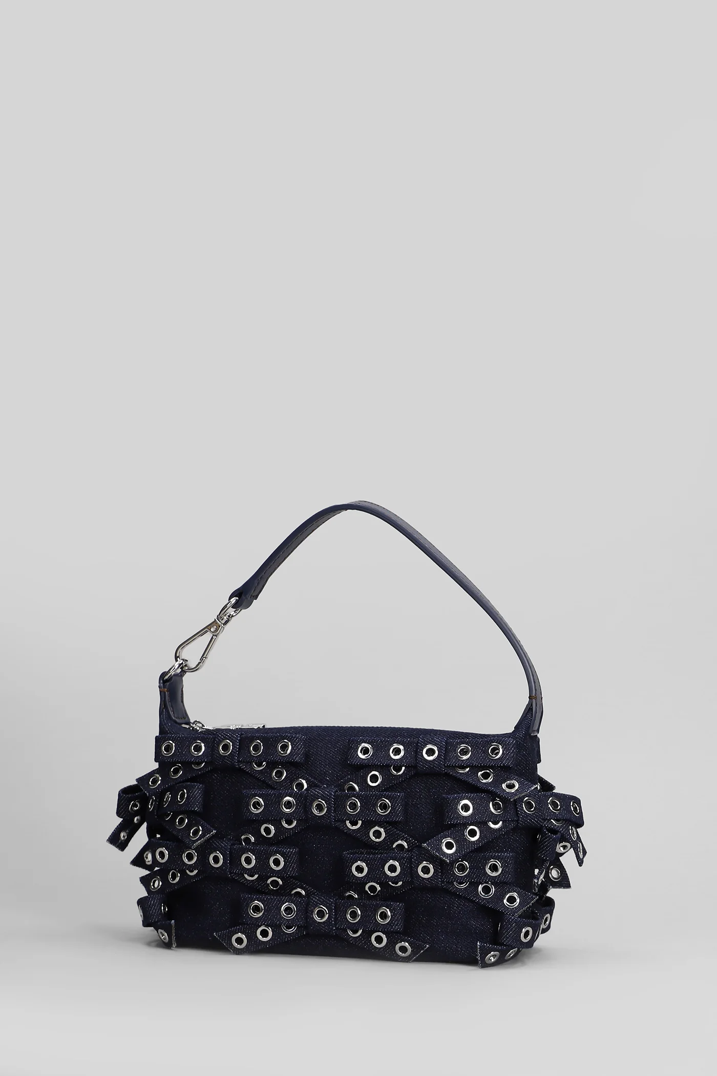 Butterfly small Hand bag in blue cotton - Image 2