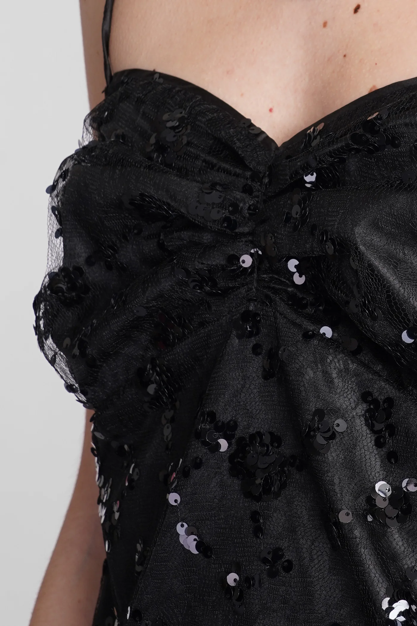 Dress woman  in black polyester - Image 5