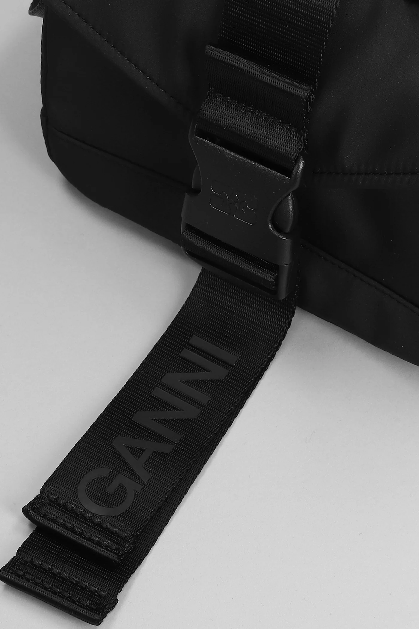 Hand bag in black polyester - Image 4
