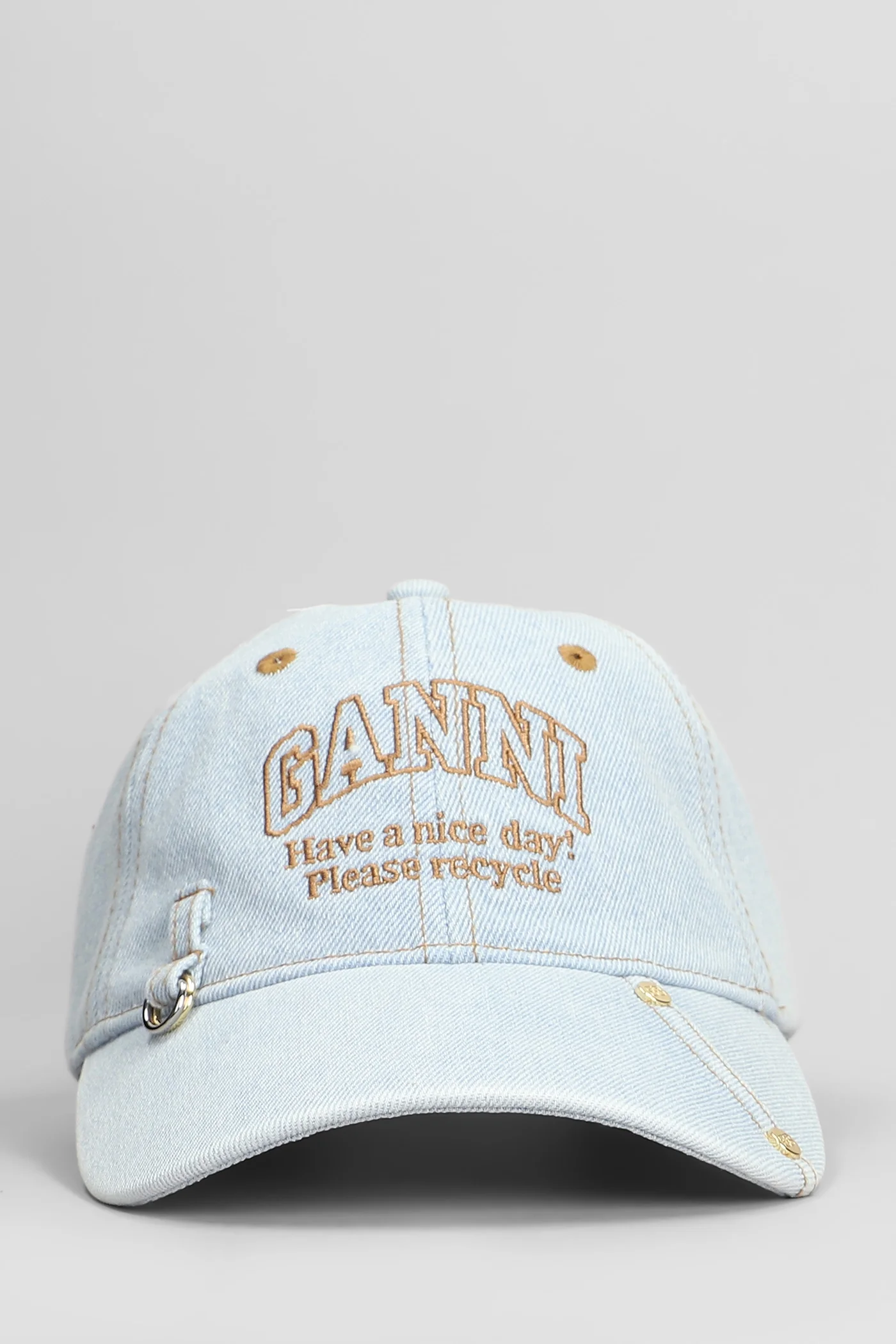 Hats in blue cotton
