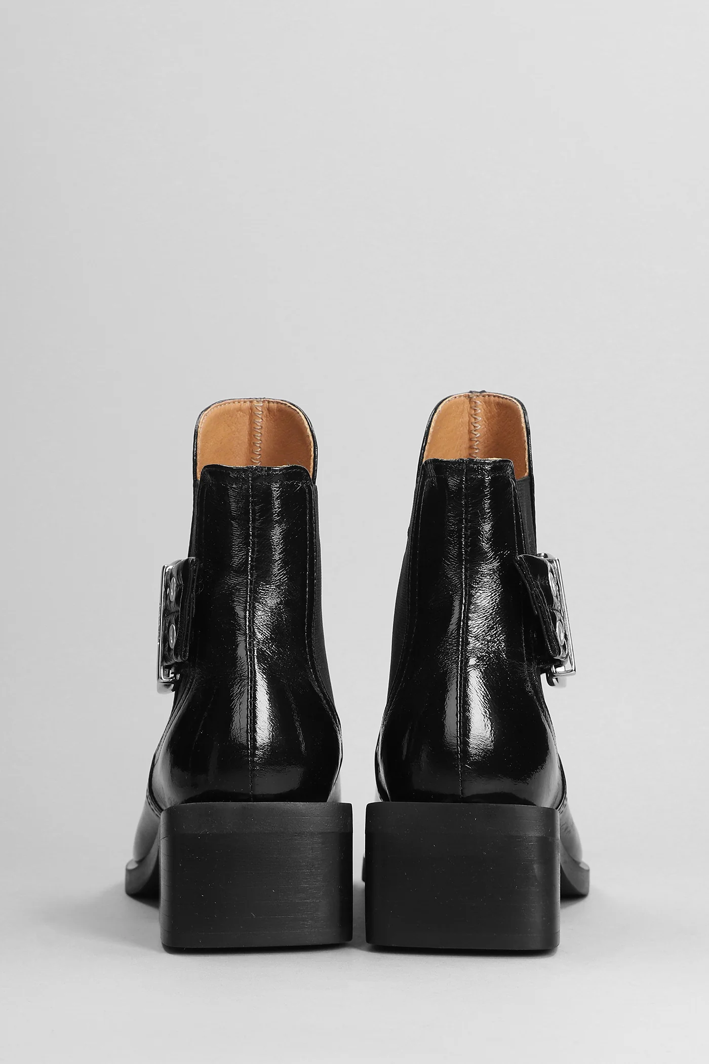 High heels Ankle boots in black polyester - Image 4