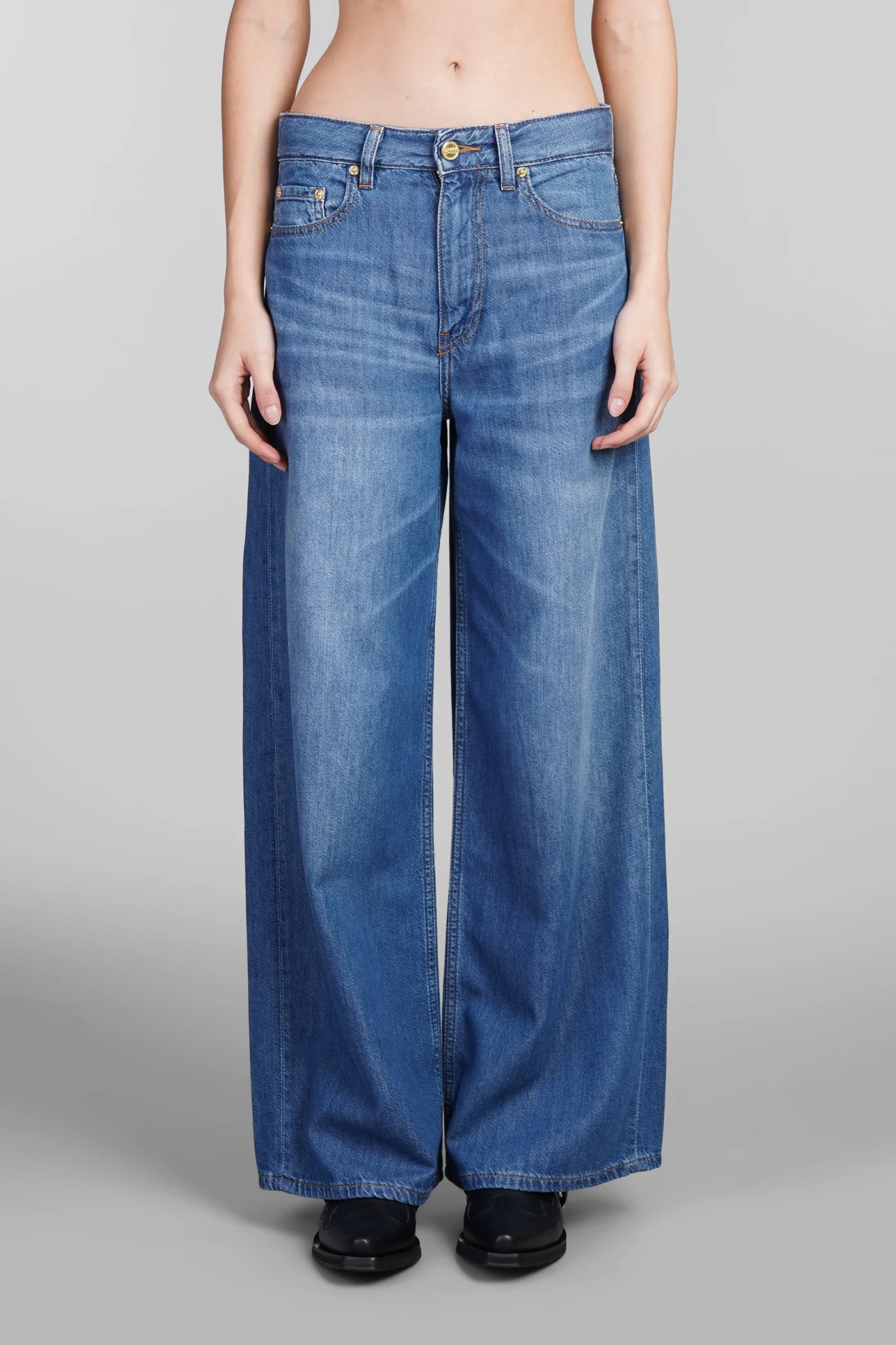 Jeans in blue cotton