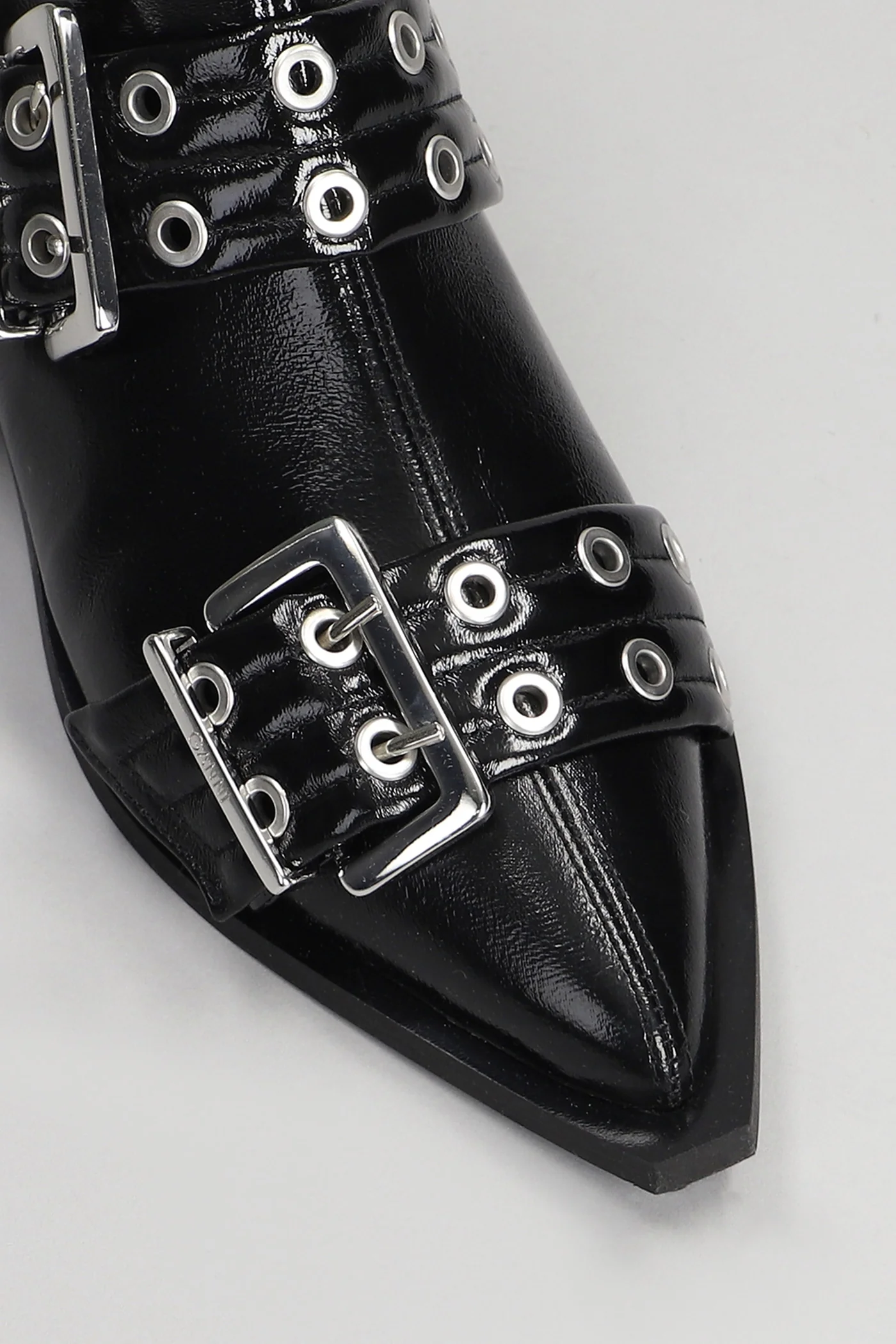 low heels Ankle boots in black polyester - Image 5