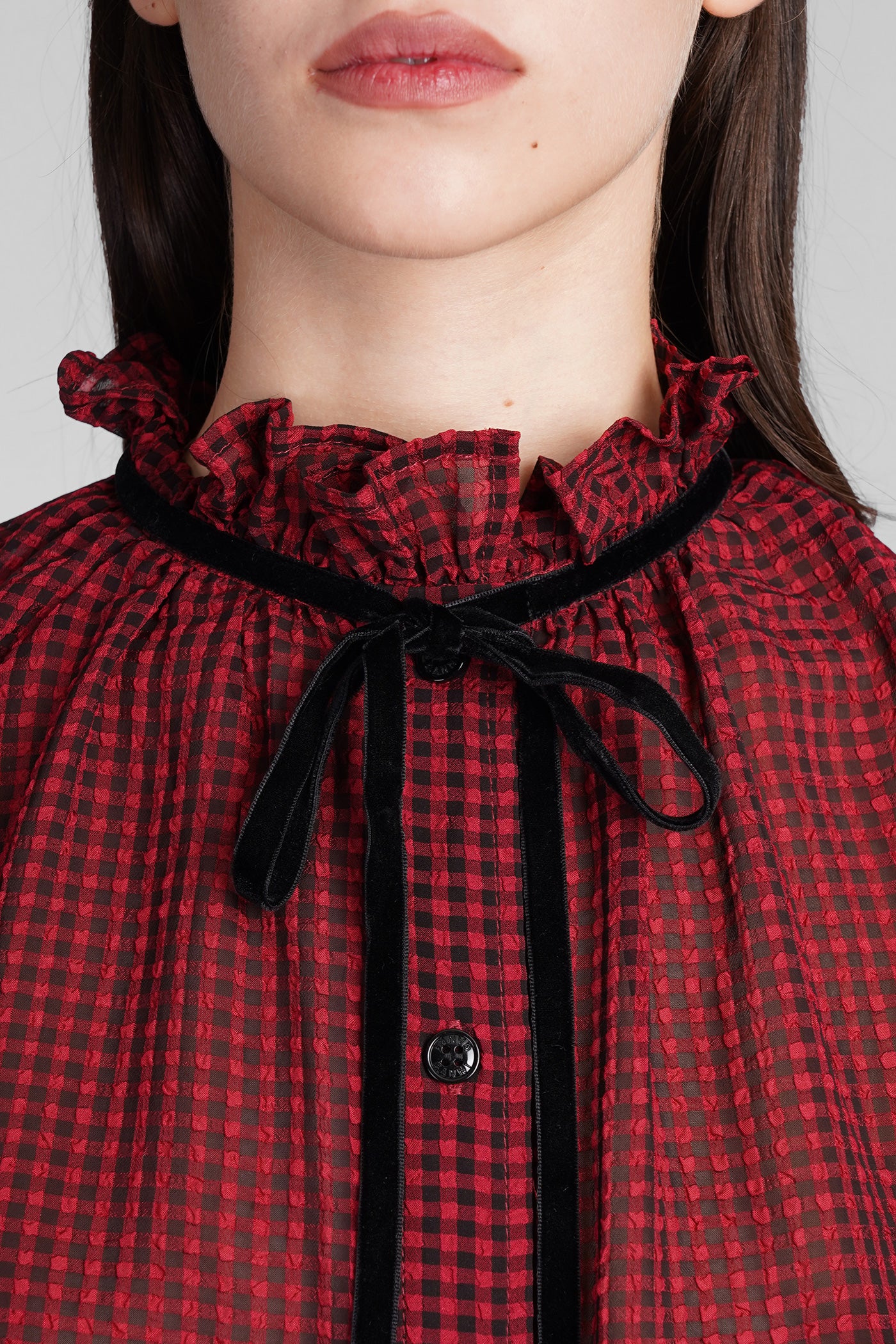 Shirt in red polyester - Image 5