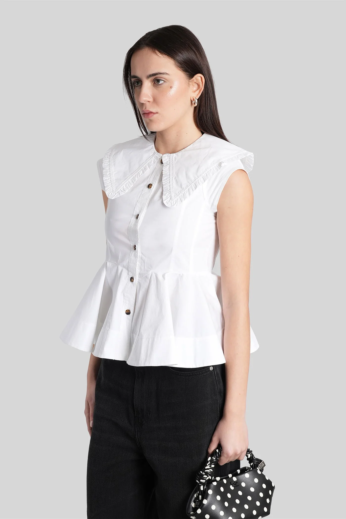 Shirt in white cotton - Image 4