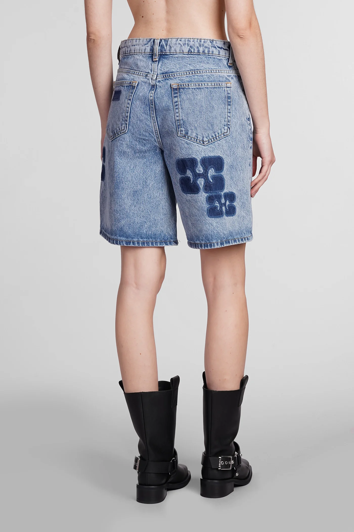 Shorts in blue cotton - Image 3