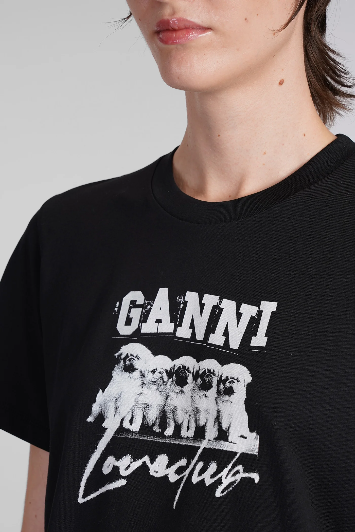 T-Shirt in black cotton - Image 5