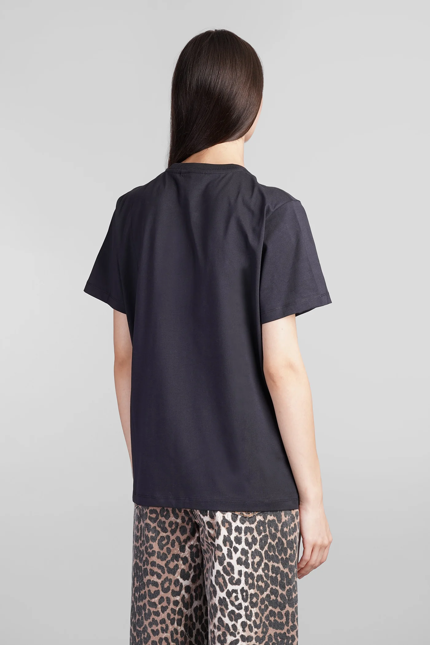 T-Shirt in black cotton - Image 3