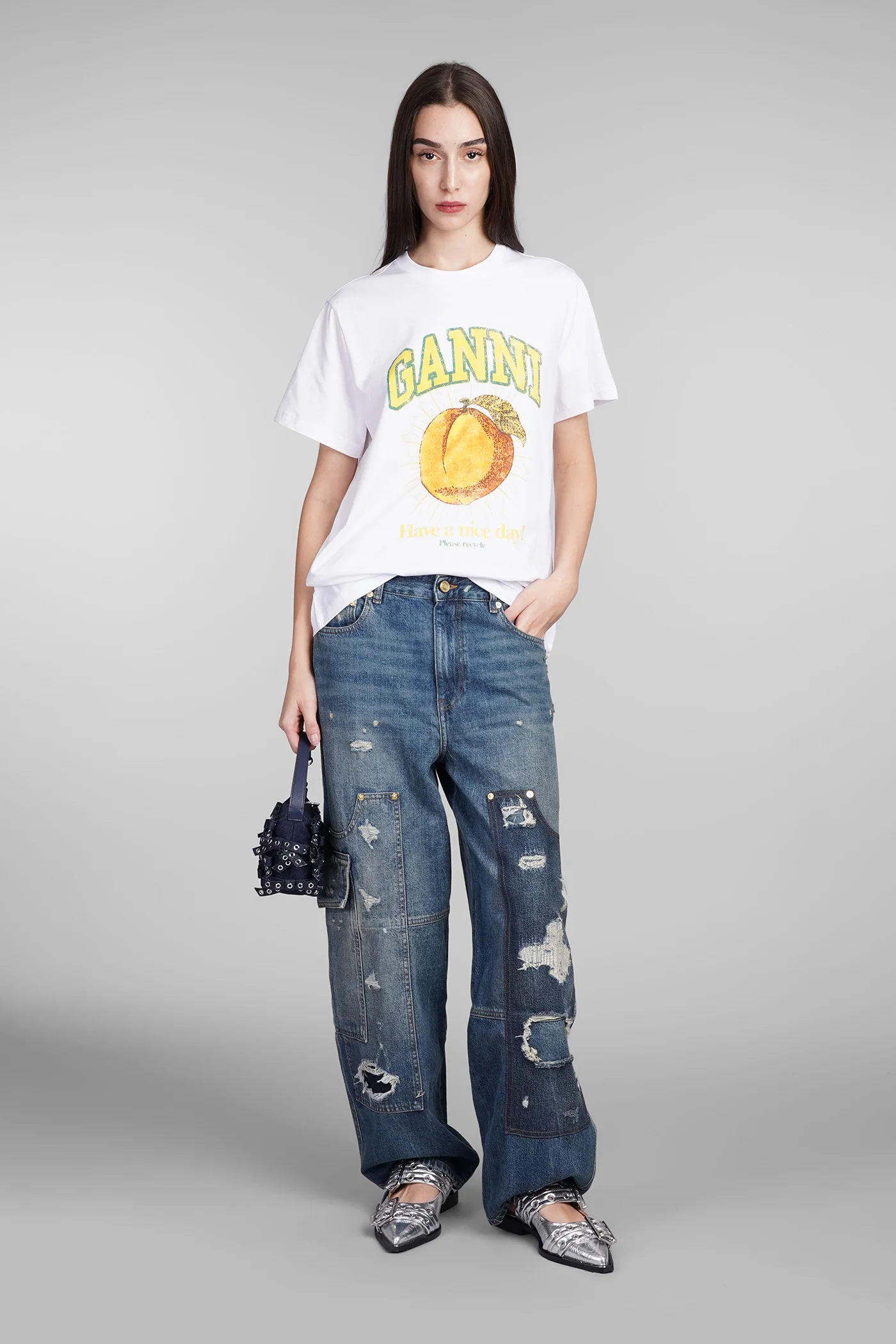 T-Shirt in white cotton - Image 2