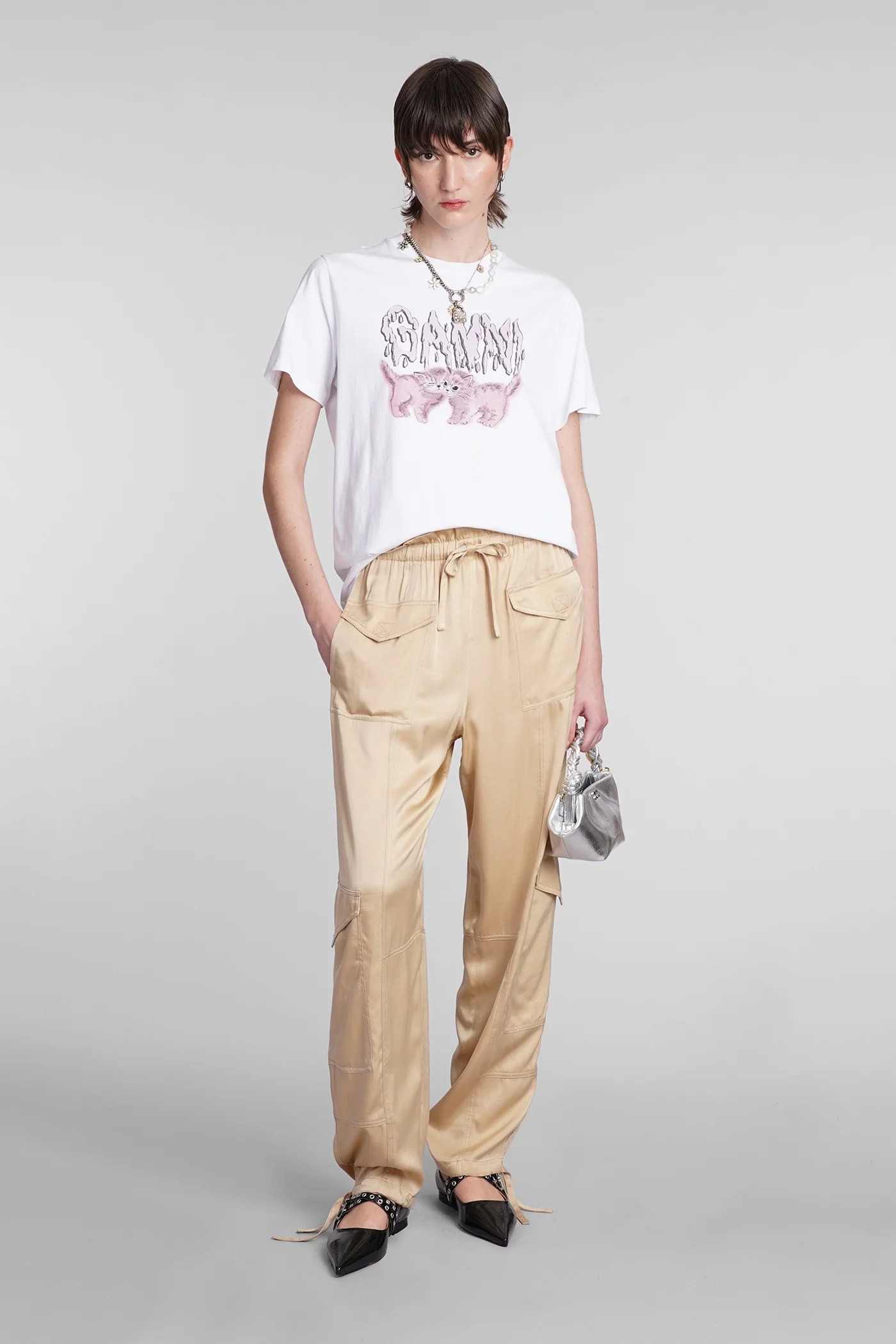 T-Shirt in white cotton - Image 2