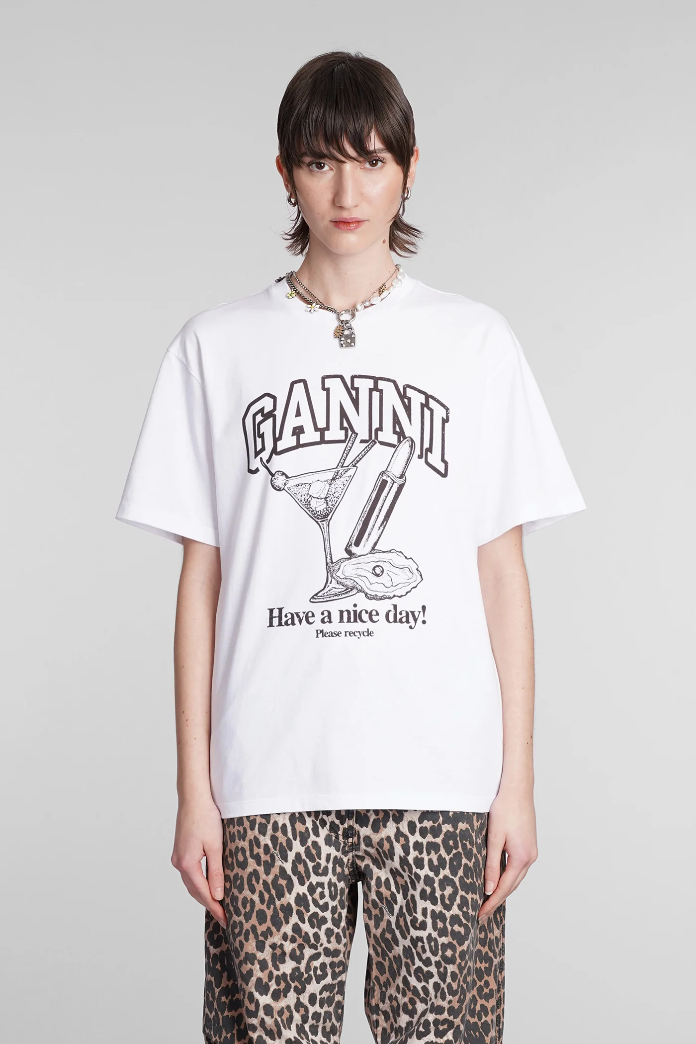 T-Shirt in white cotton