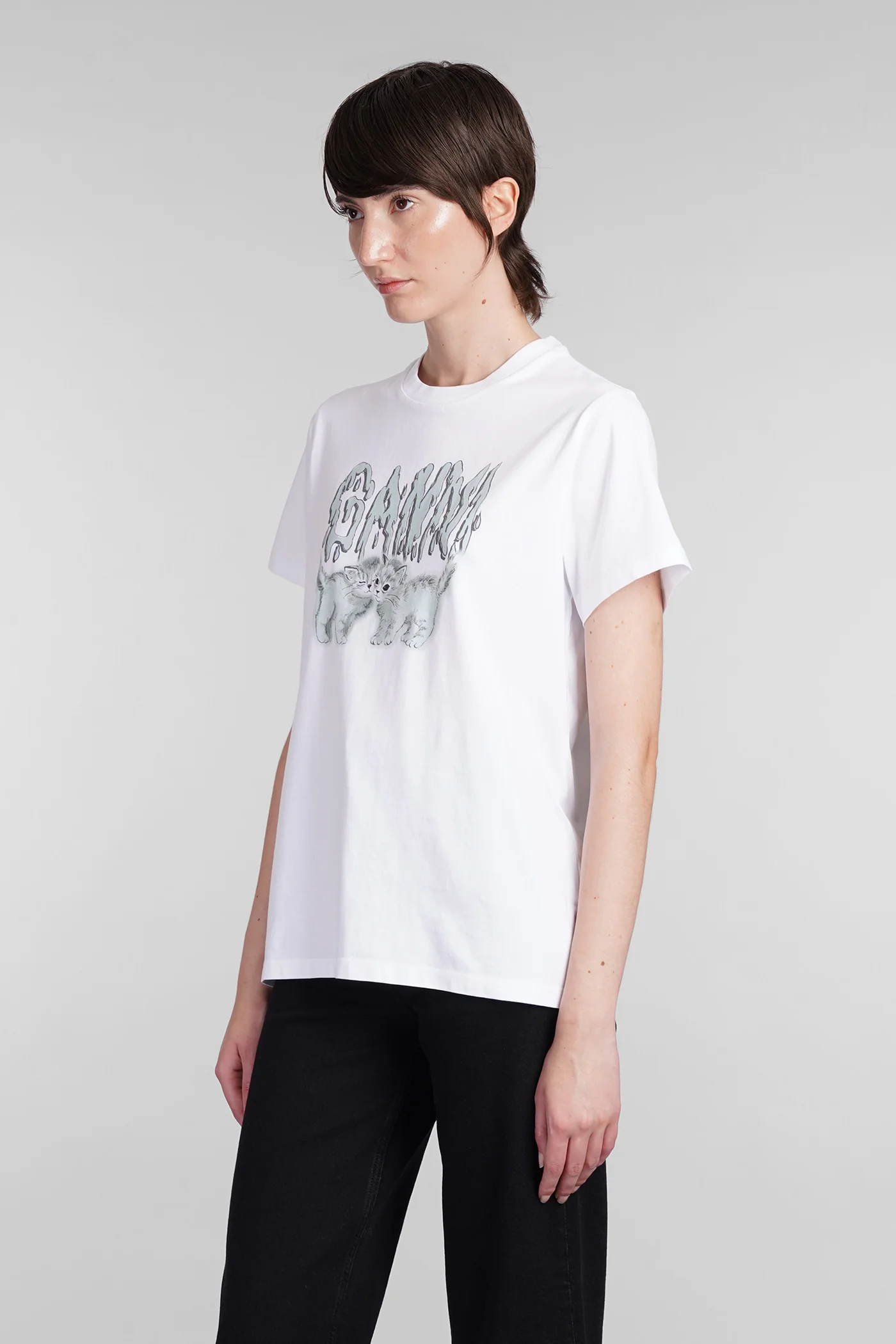 T-Shirt in white cotton - Image 4